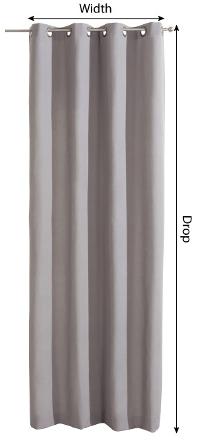 Eyelet curtains measurement