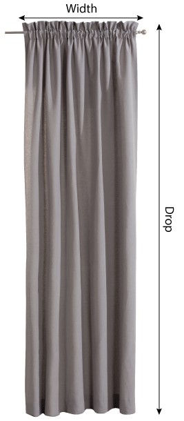 Slot and frill curtains measurement
