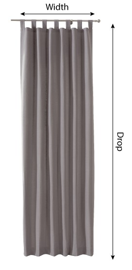 Tab top curtains measurement