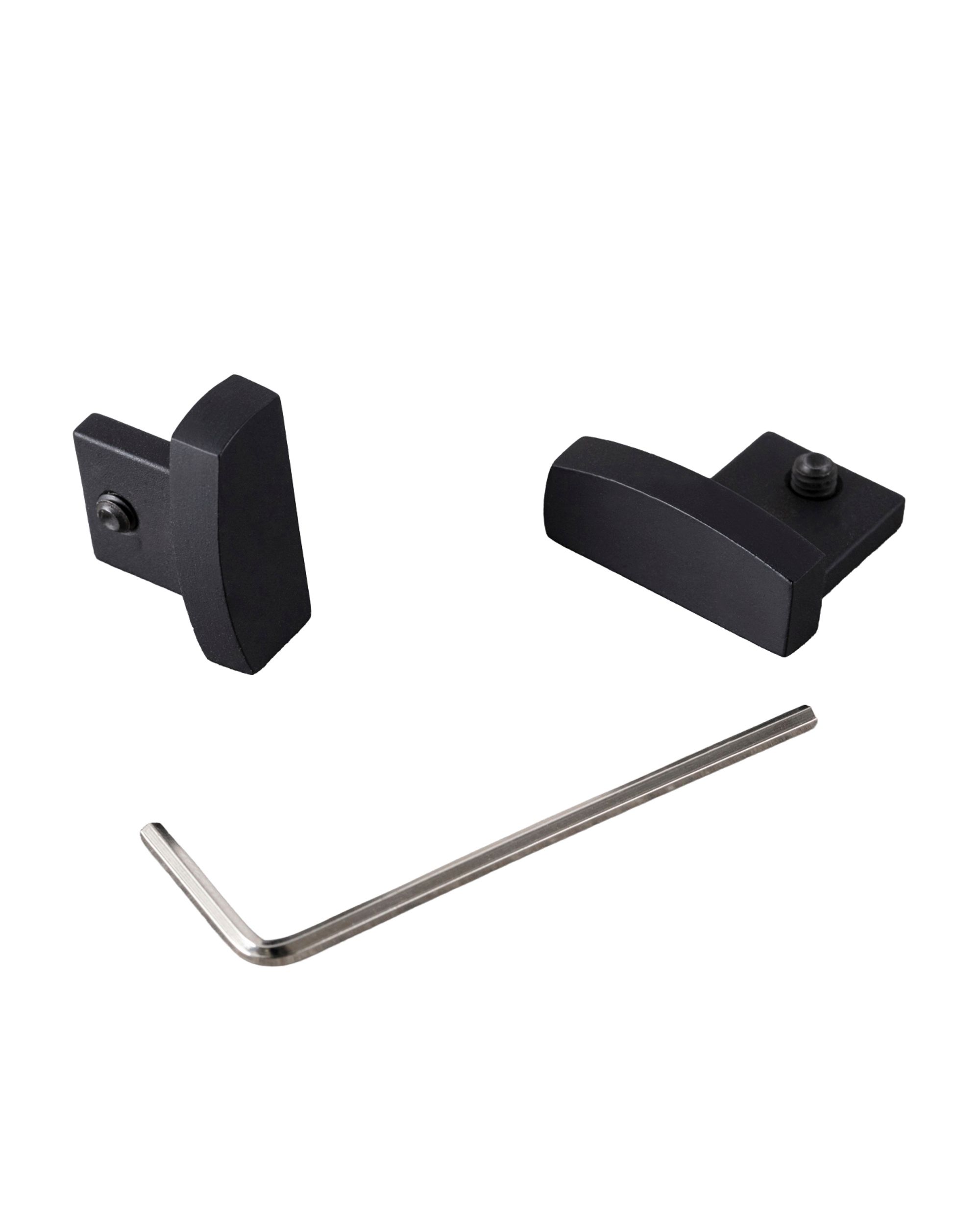 Premium ceiling rail cap black 2pc.