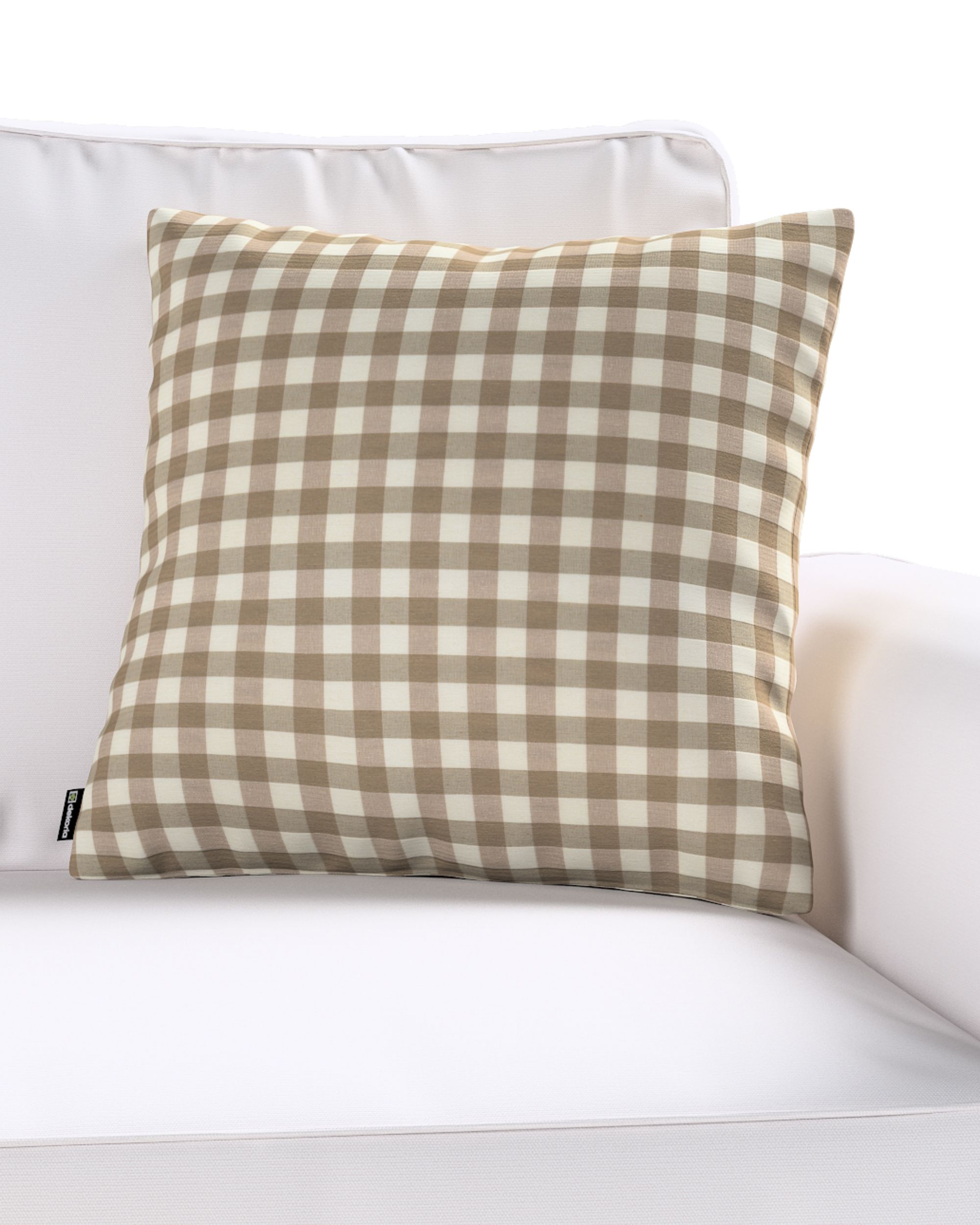 Kinga cushion cover colour beige fabric patterned (hover)