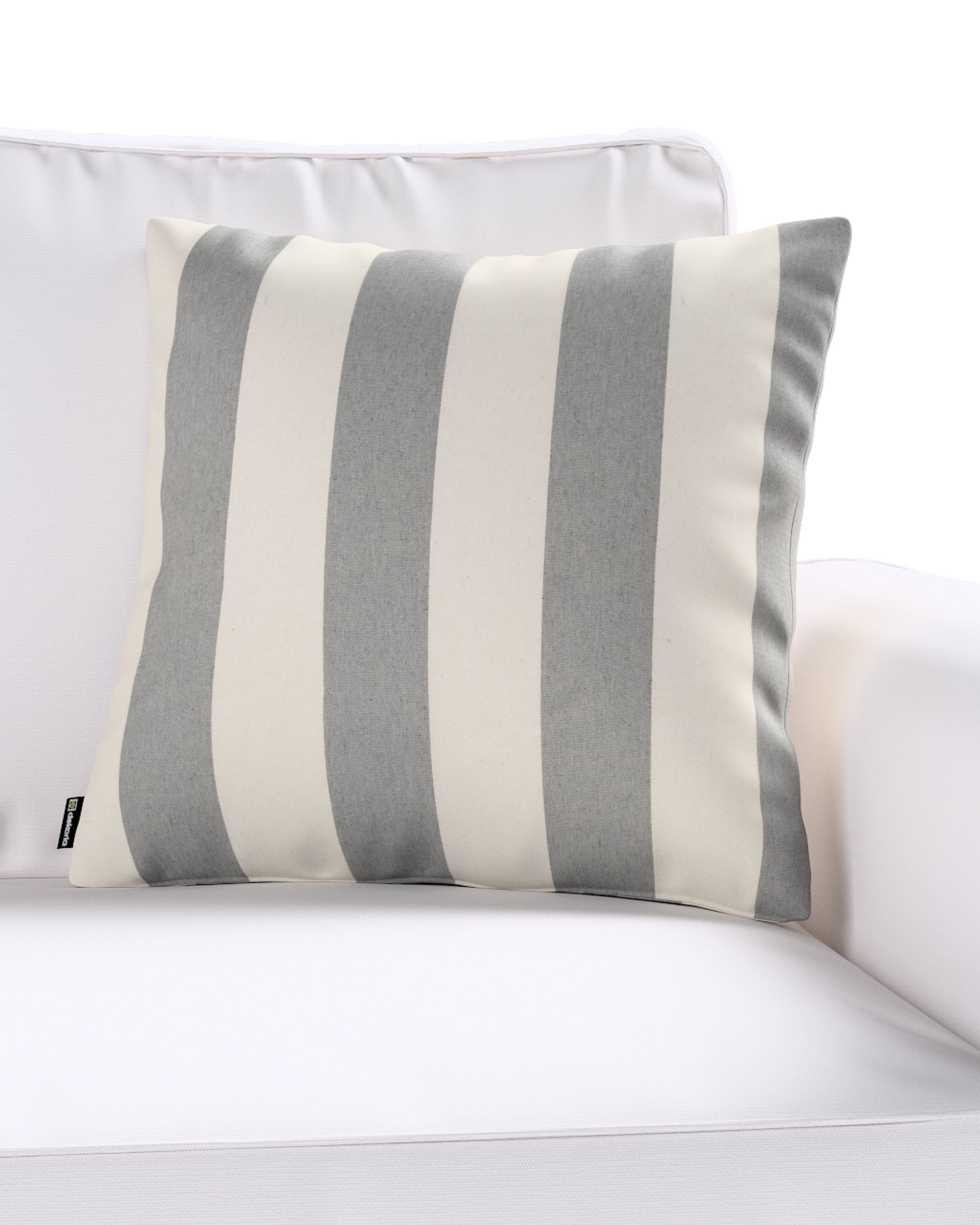 Kinga cushion cover colour grey fabric patterned (hover)