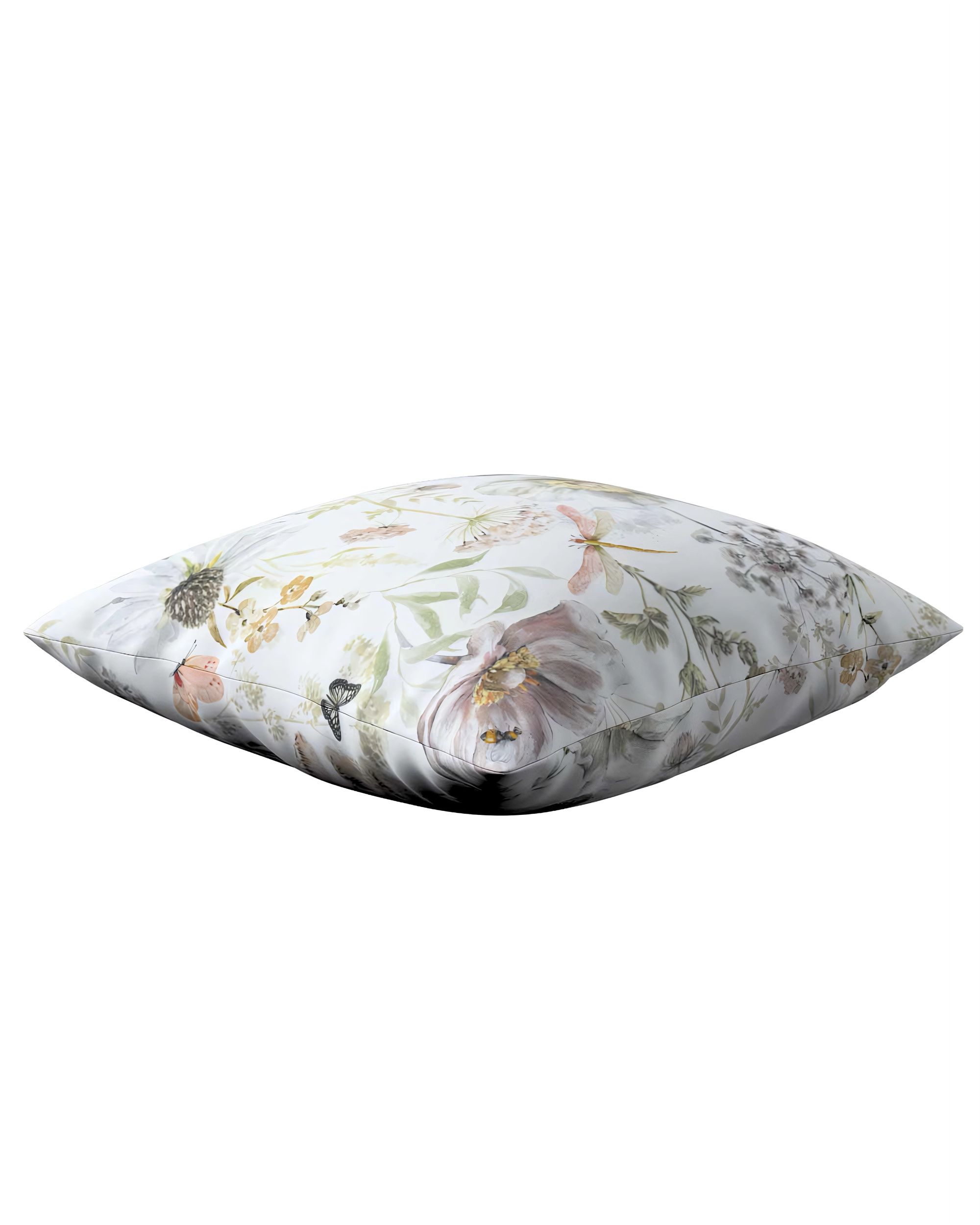 Kinga cushion cover colour white fabric patterned (hover)