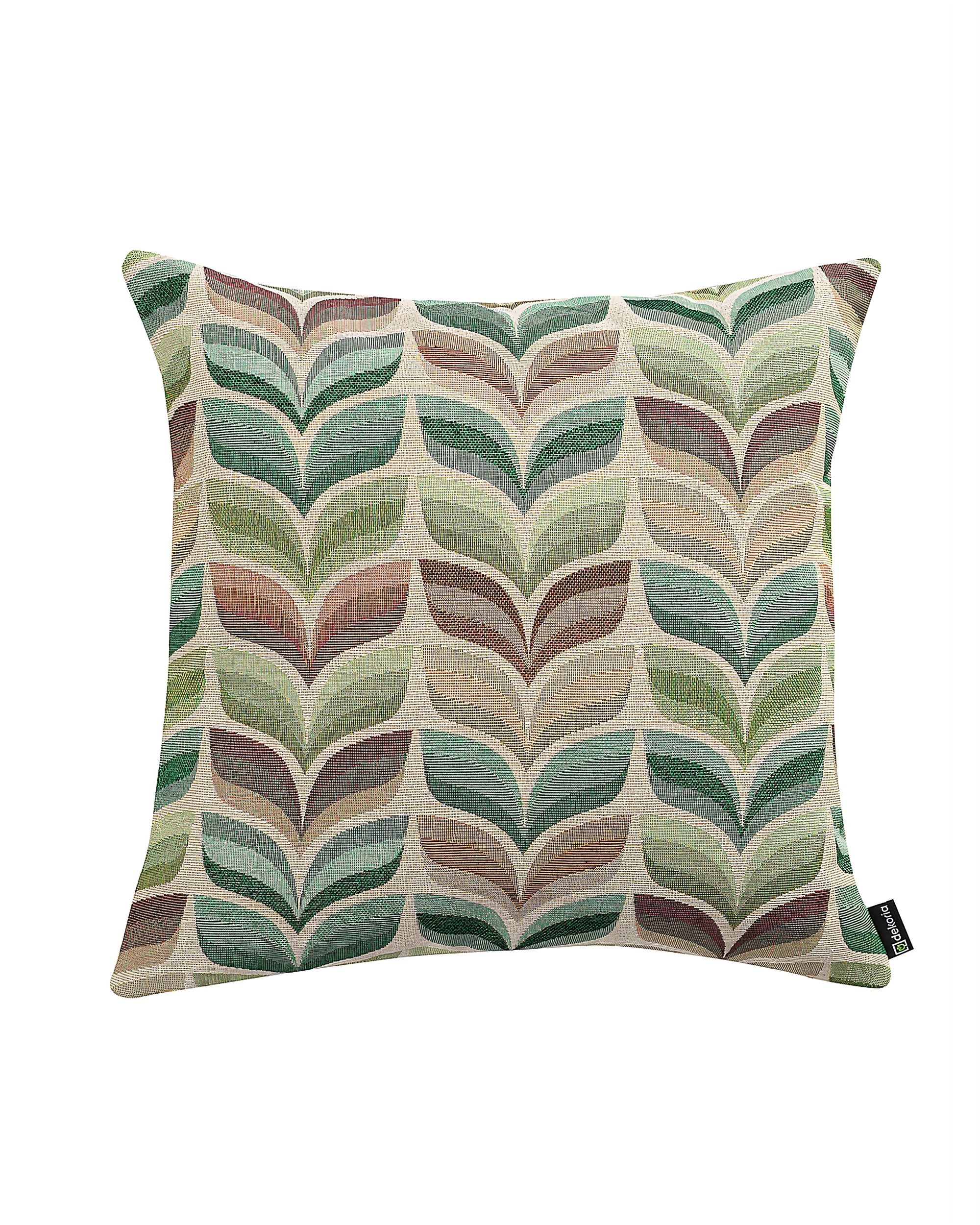 Kinga cushion cover colour green fabric structured, patterned