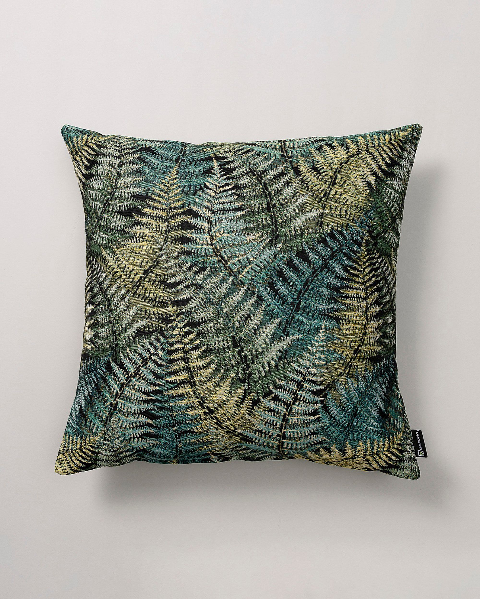 Kinga cushion cover colour green fabric structured, patterned
