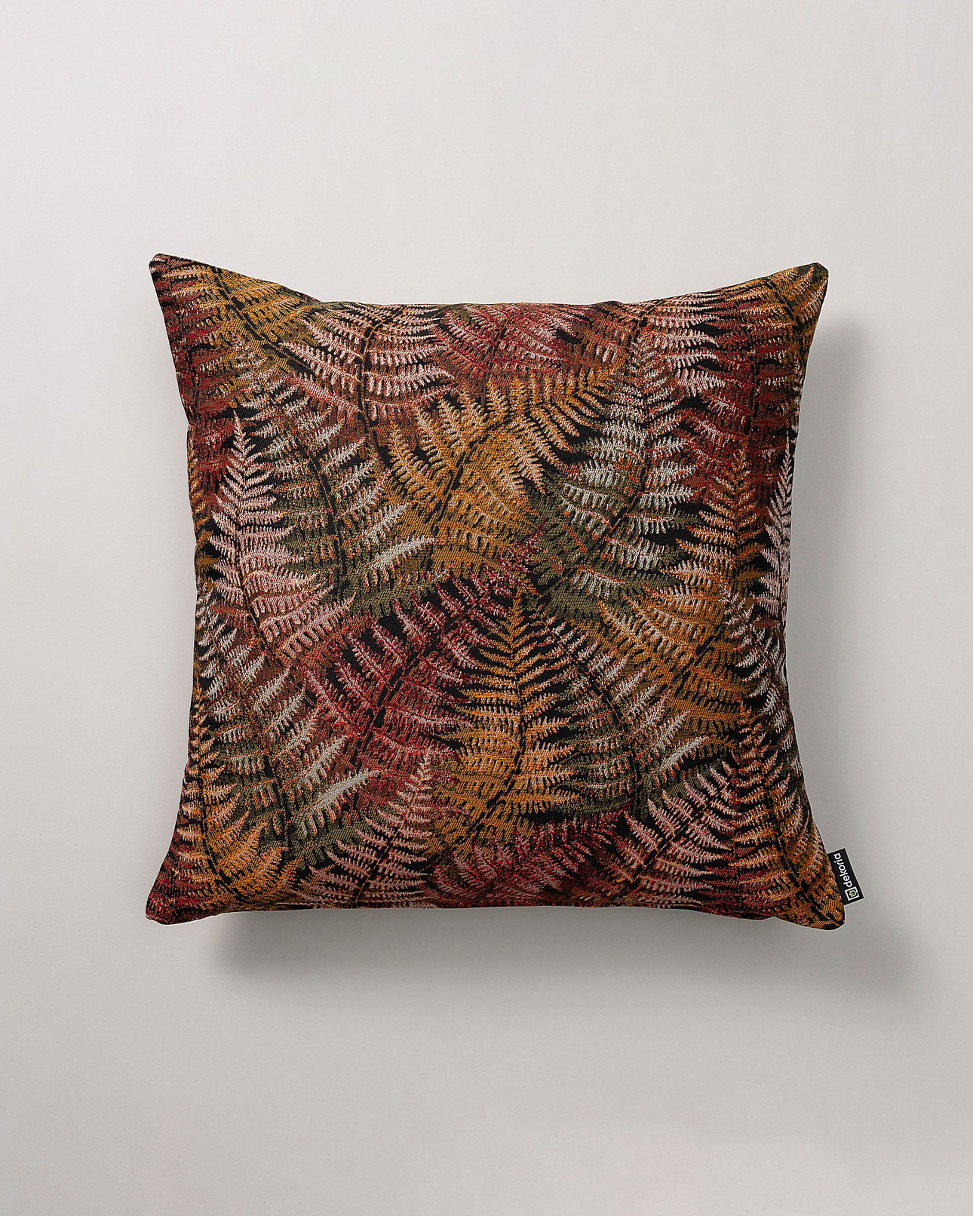 Kinga cushion cover colour burgundy fabric structured, patterned (hover)