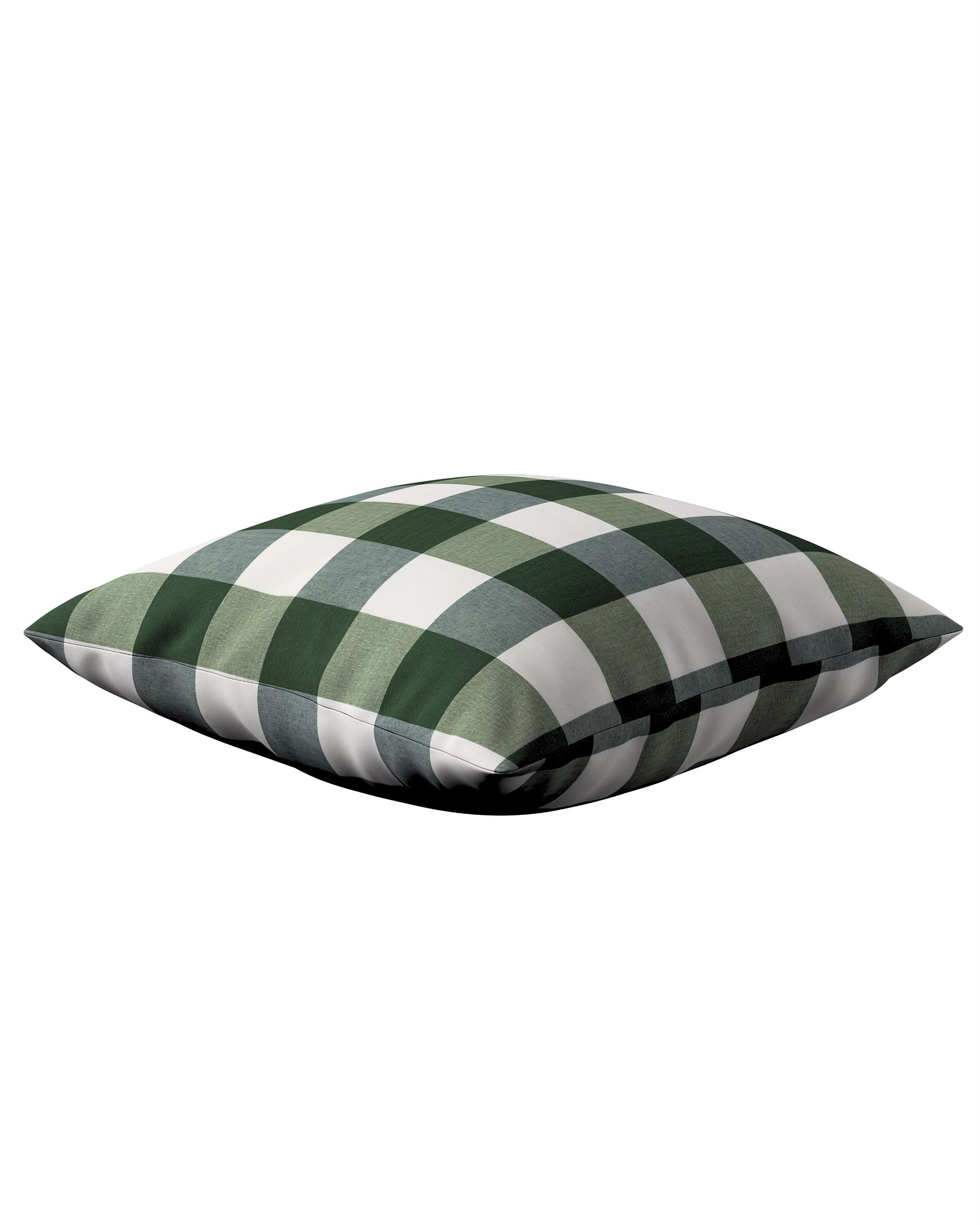 Kinga cushion cover colour green fabric patterned (hover)