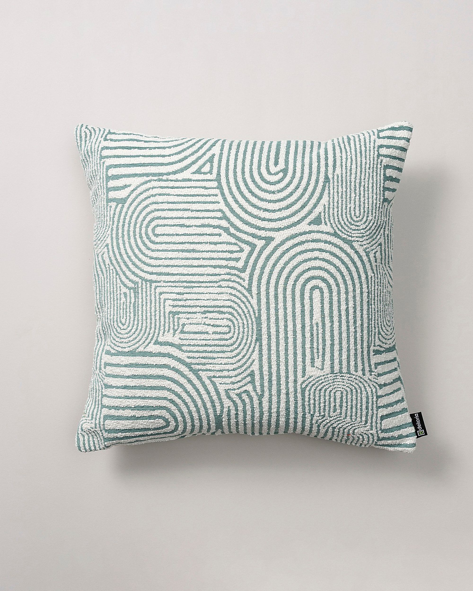 Kinga cushion cover colour green fabric structured, patterned