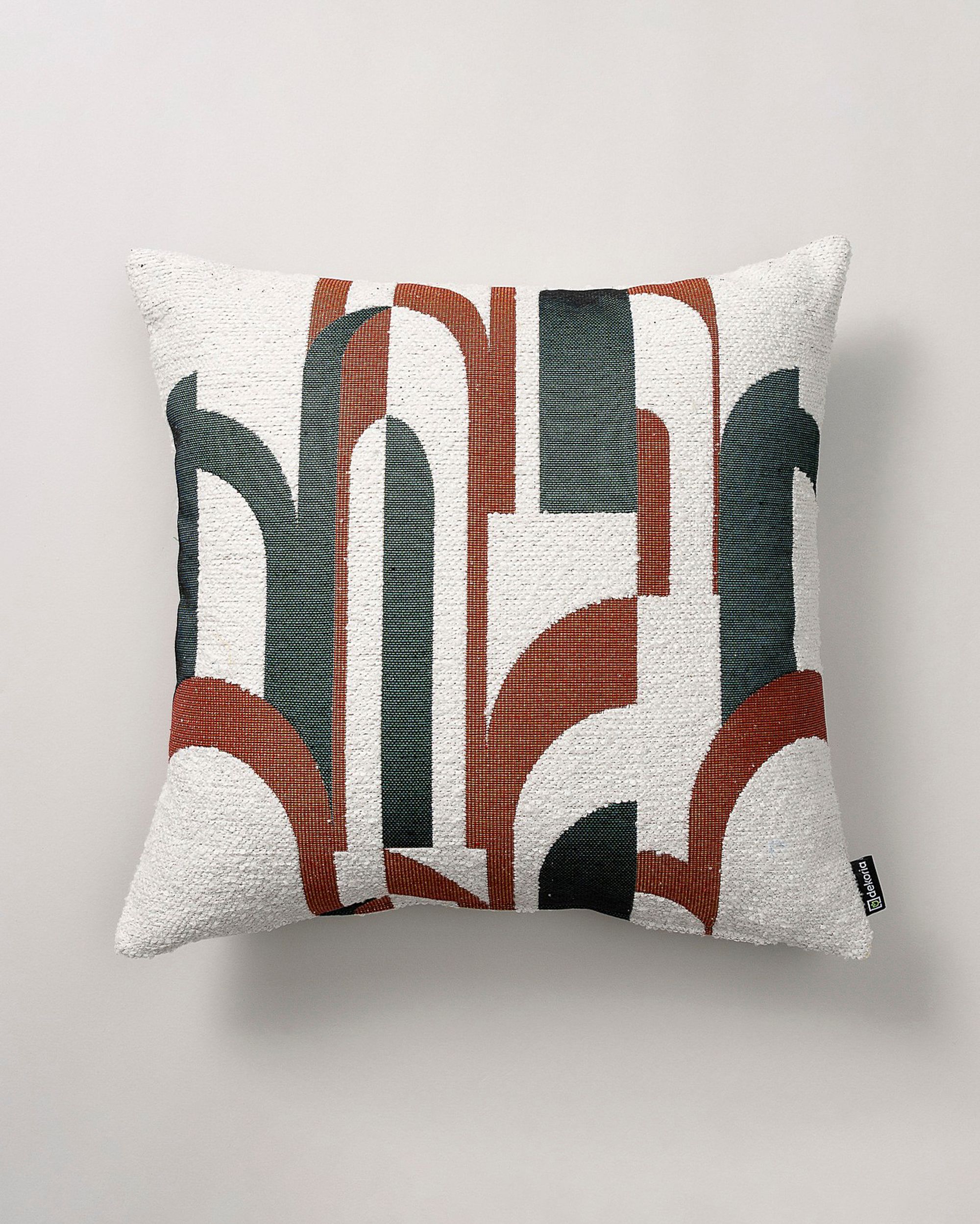 Kinga cushion cover colour green fabric structured, patterned