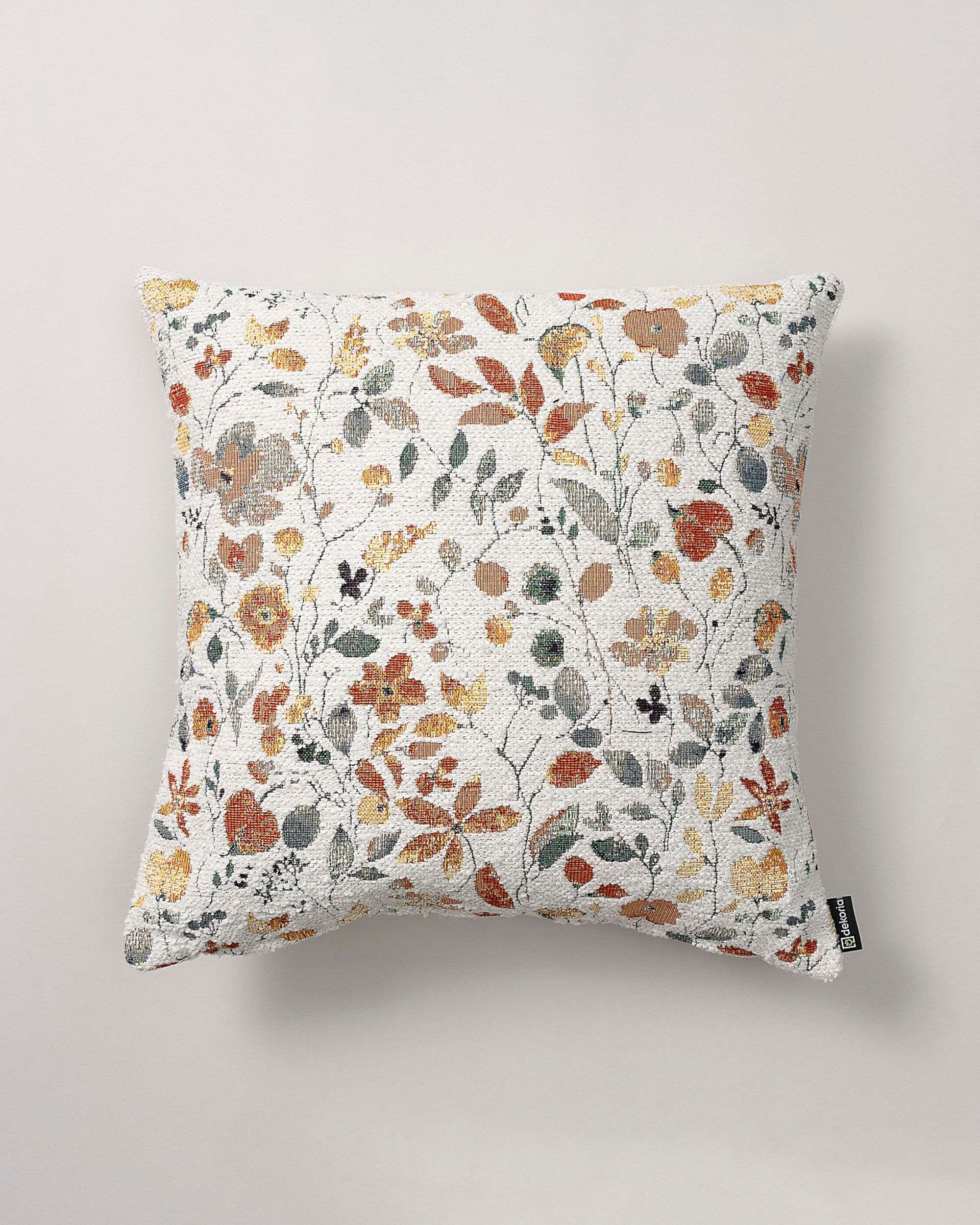Kinga cushion cover colour orange fabric structured, patterned