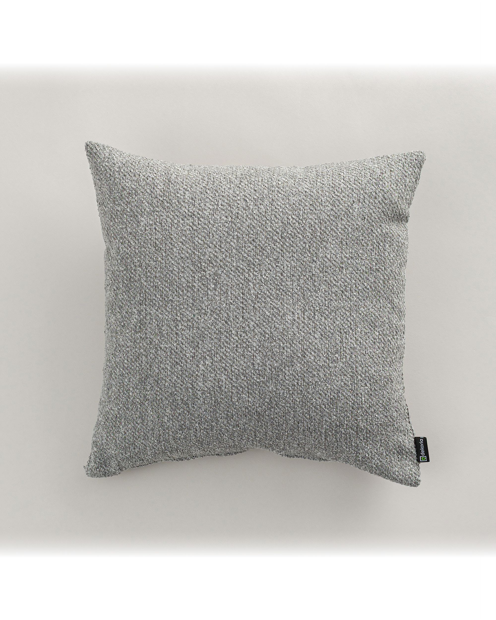 Kinga cushion cover colour grey fabric structured