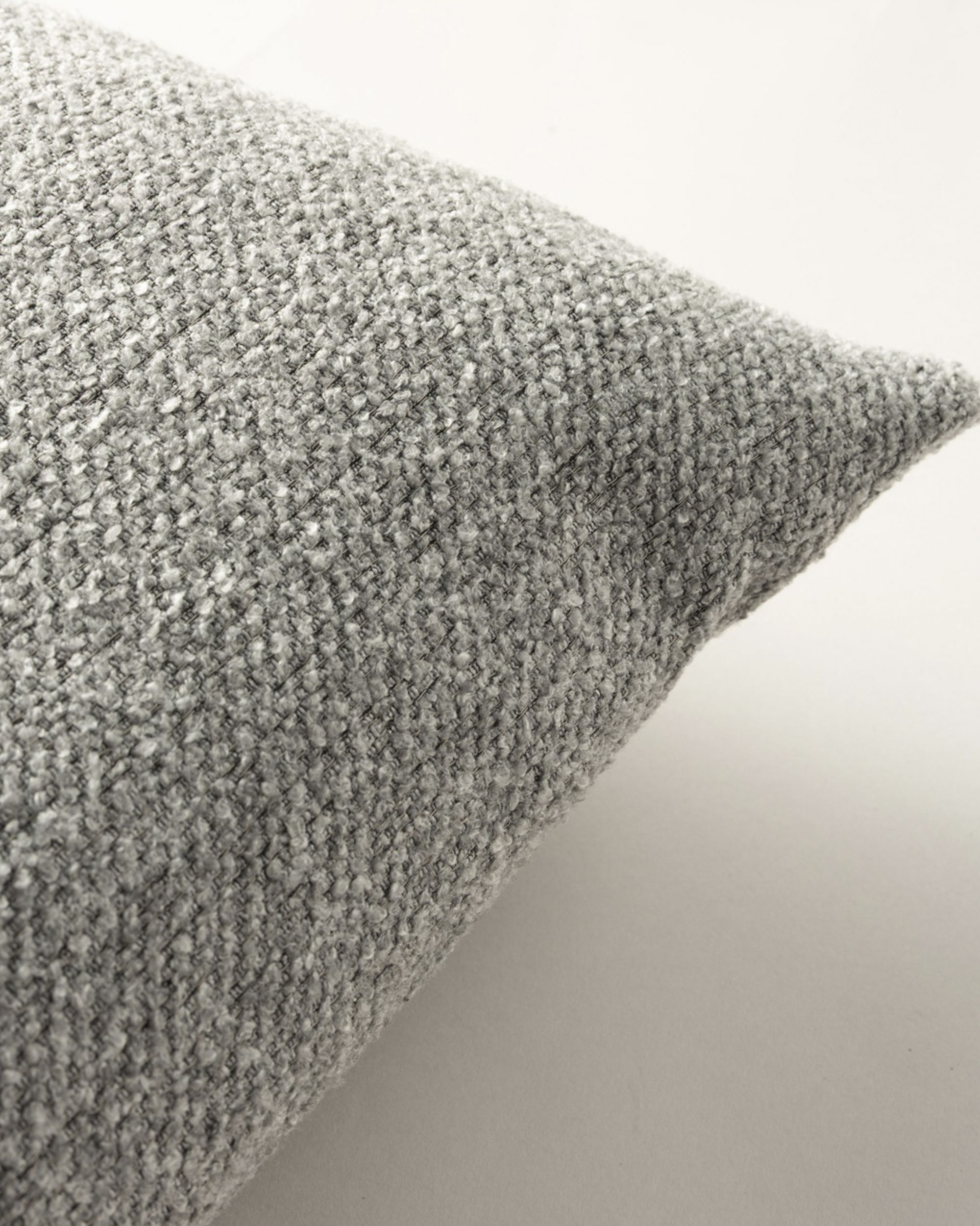 Kinga cushion cover colour grey fabric structured (hover)