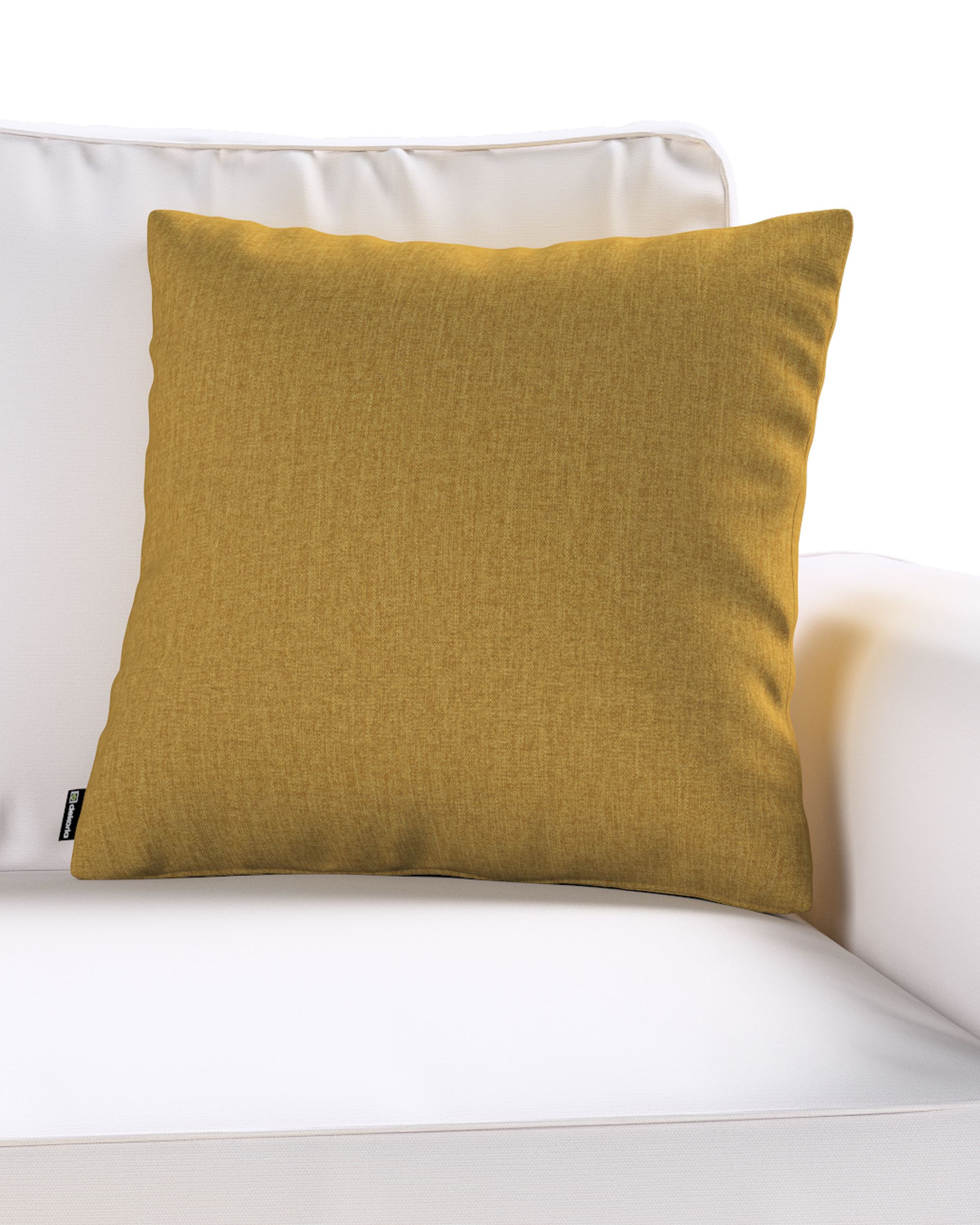 Kinga cushion cover colour yellow fabric structured (hover)