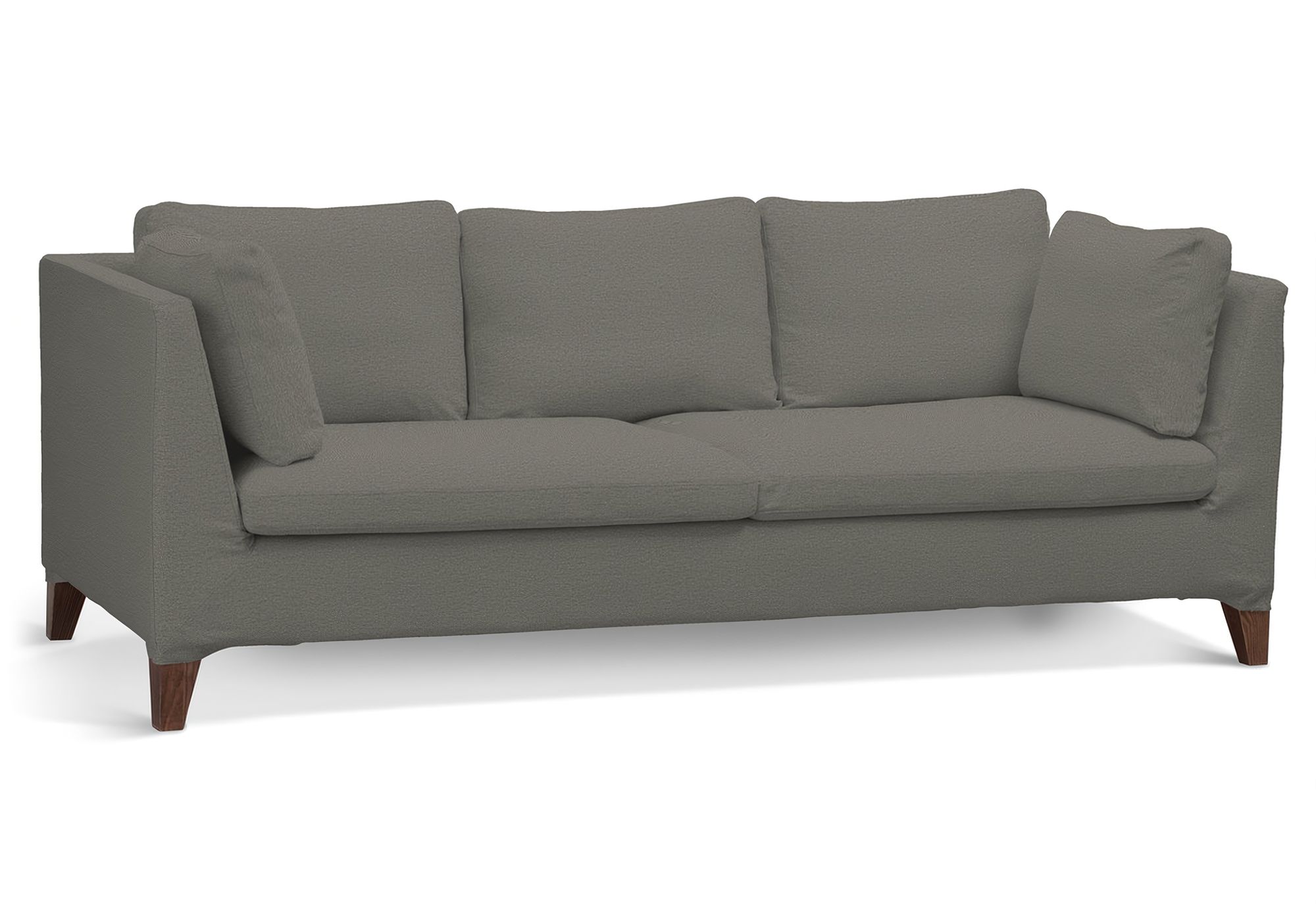 Stockholm 3-seater sofa cover colour grey fabric structured
