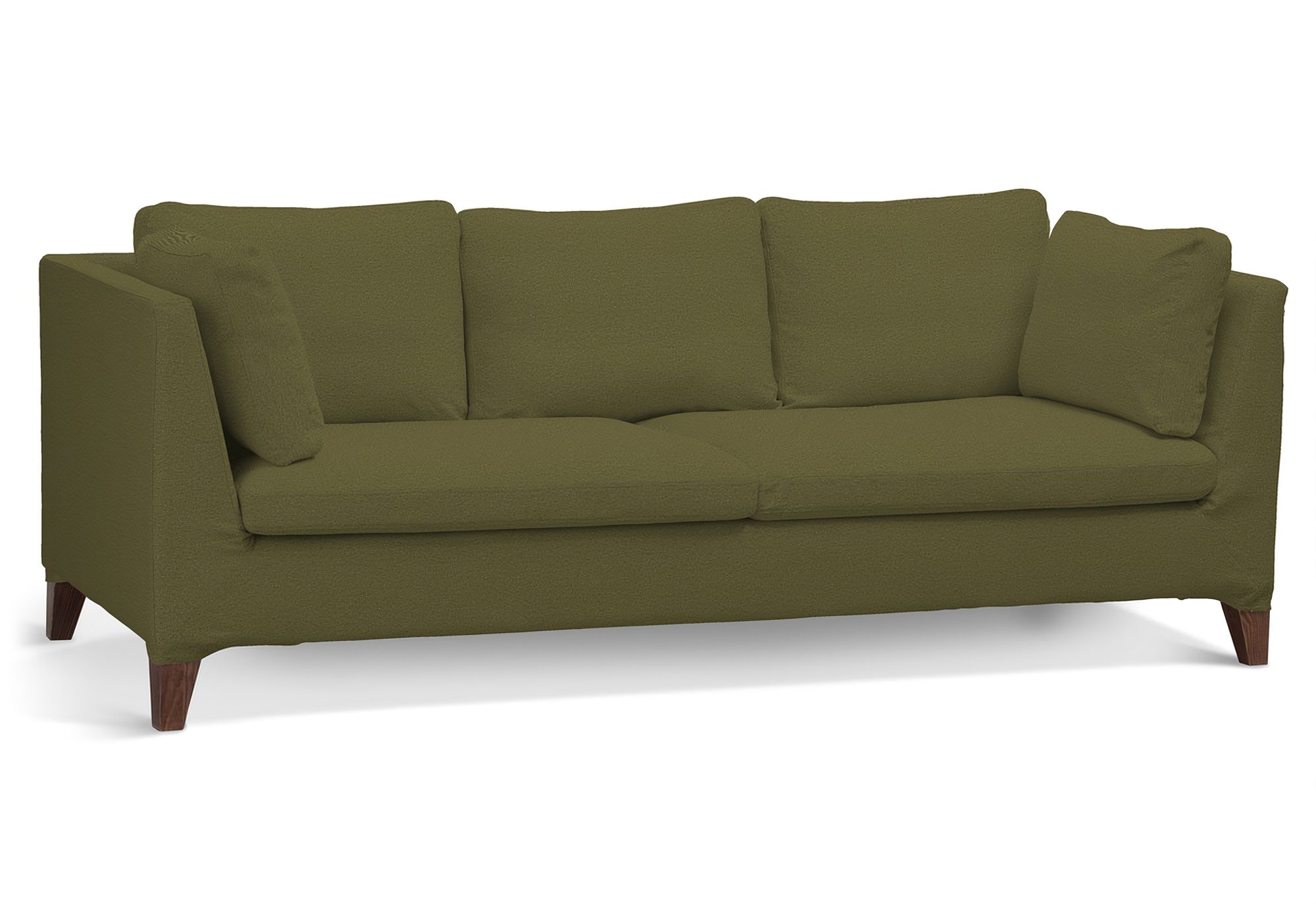 Stockholm 3-seater sofa cover colour green fabric structured