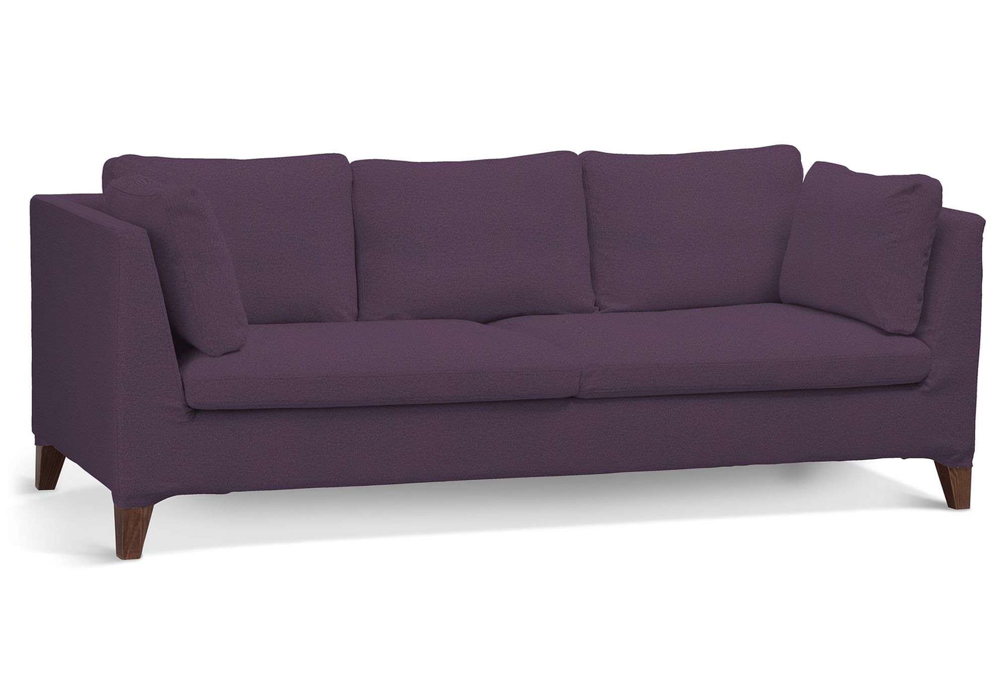 Stockholm 3-seater sofa cover colour purple fabric structured