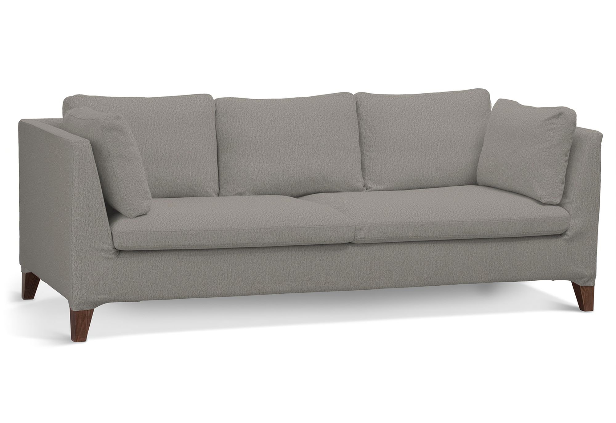 Stockholm 3-seater sofa cover colour grey fabric structured