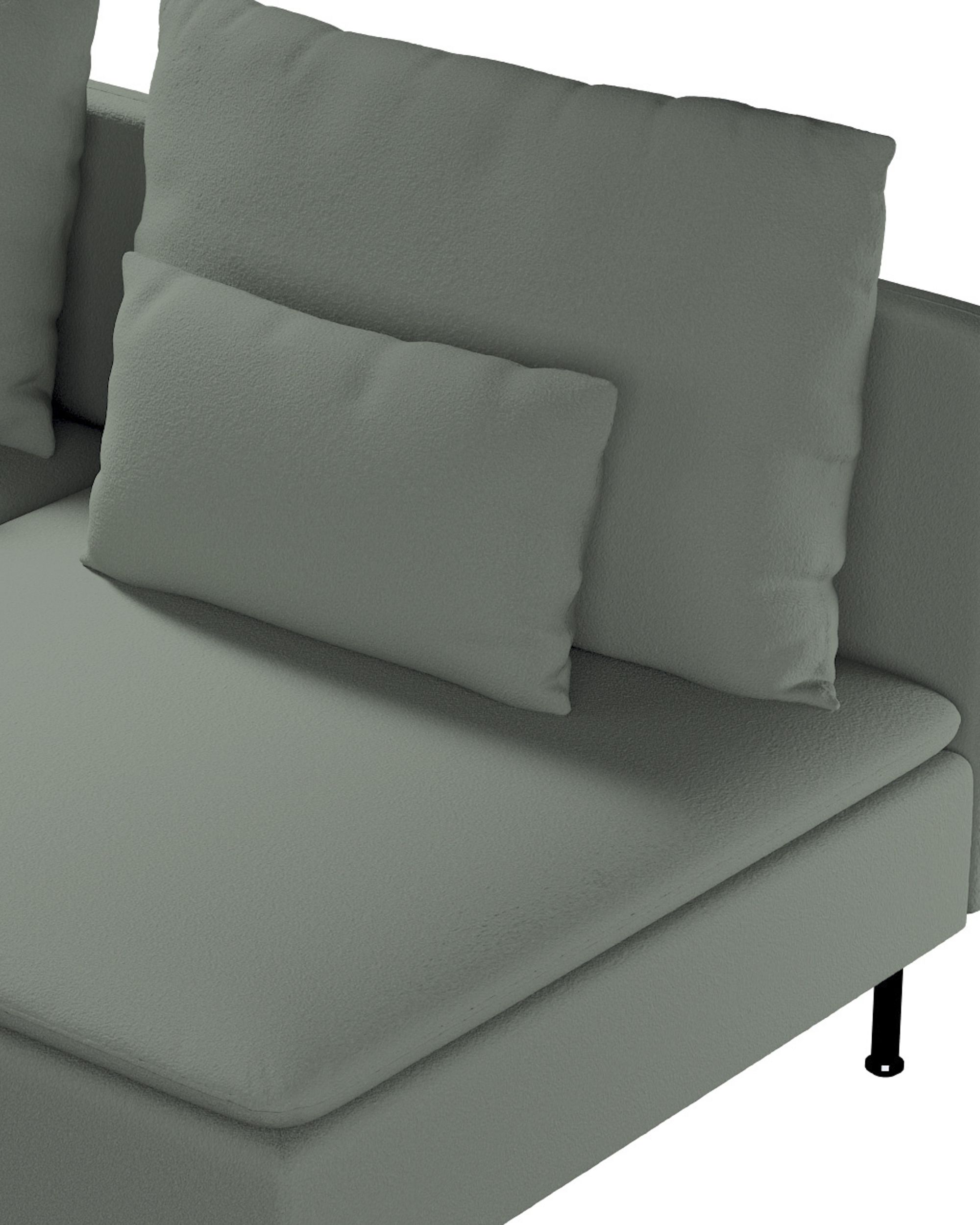 Söderhamn 3-seater section, non-convertible colour green fabric structured (hover)