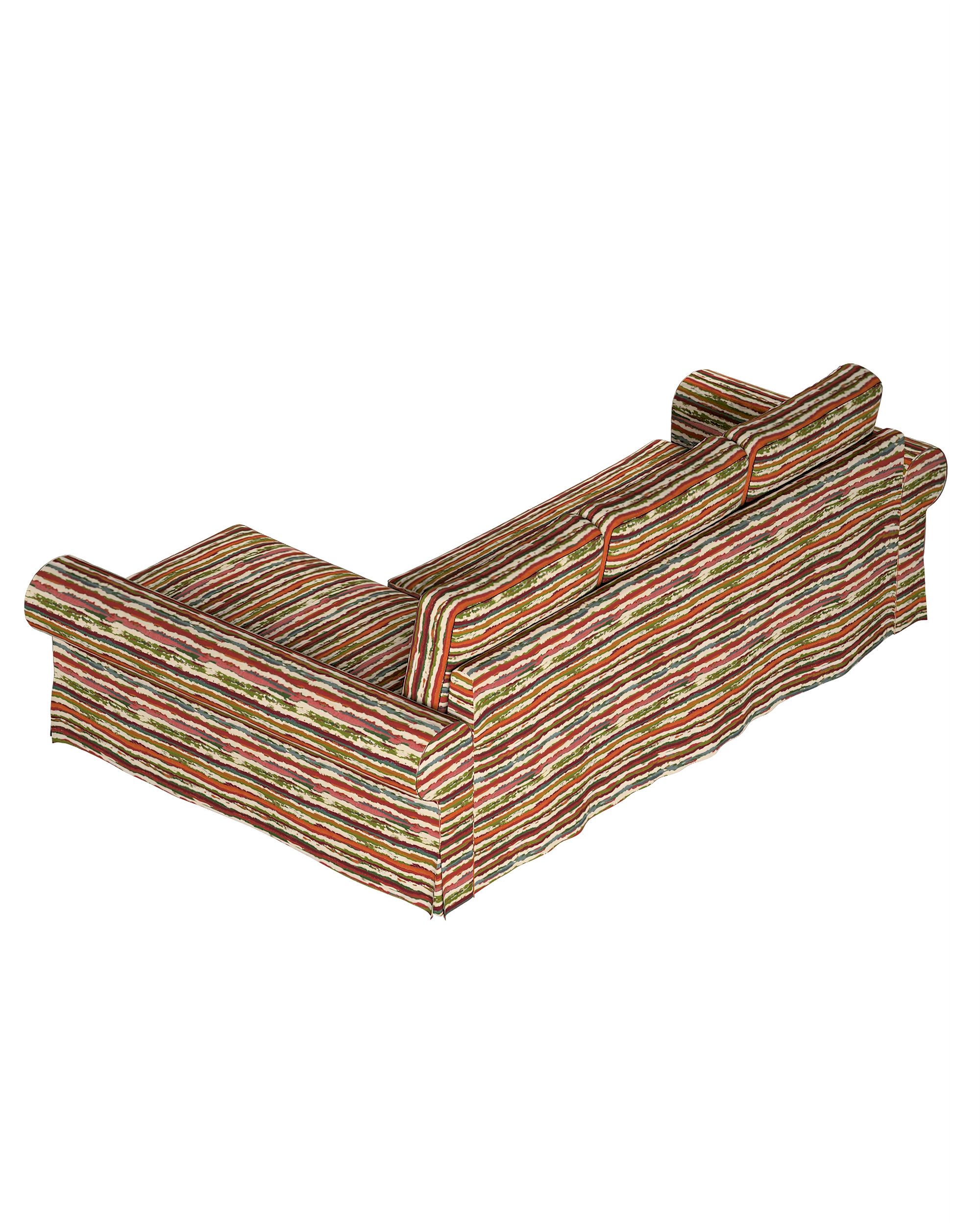 Backabro sofa bed with chaise longue cover colour multicolour fabric structured, patterned (hover)