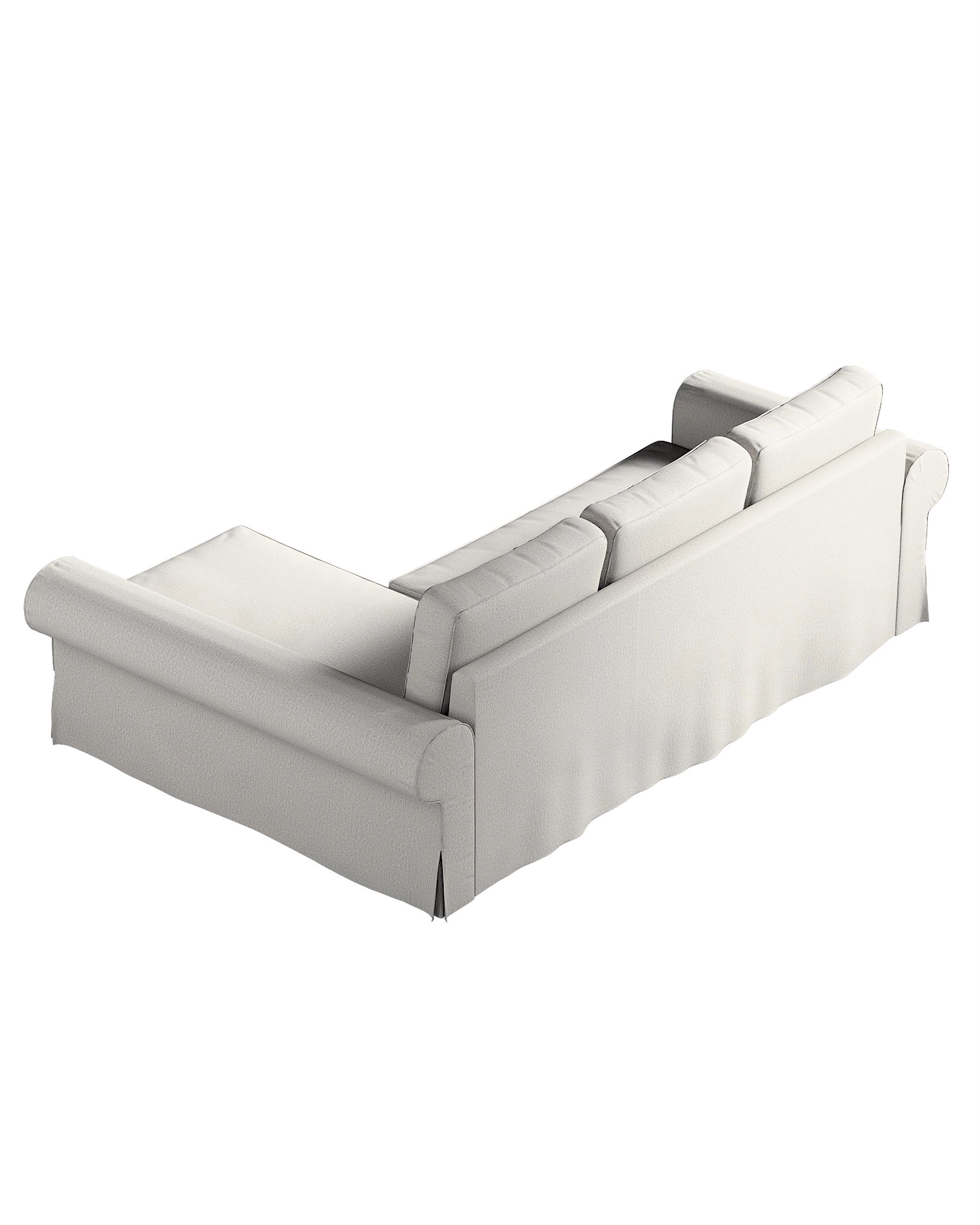 Backabro sofa bed with chaise longue cover colour grey fabric structured (hover)