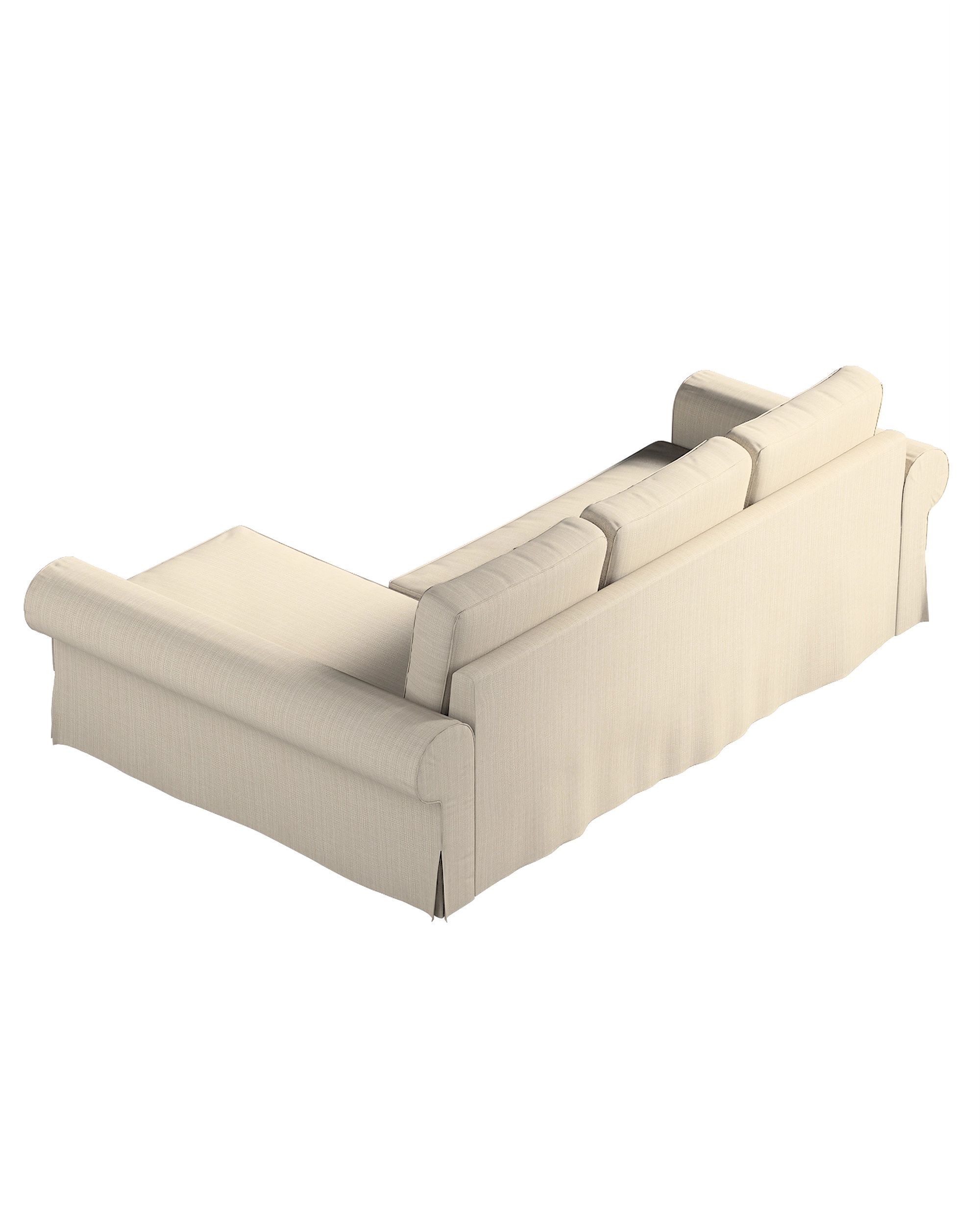 Backabro sofa bed with chaise longue cover colour beige fabric structured (hover)