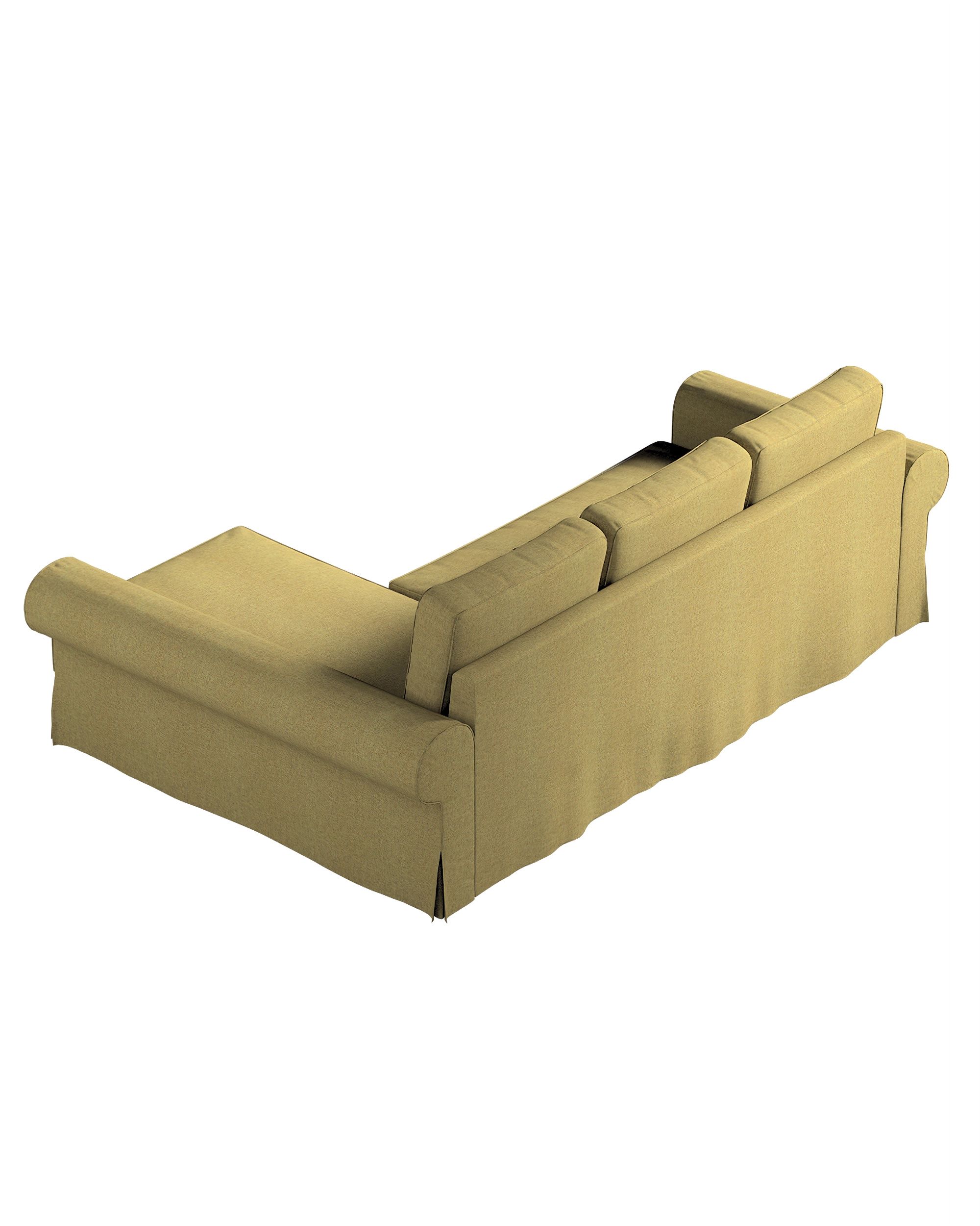 Backabro sofa bed with chaise longue cover colour green fabric structured (hover)