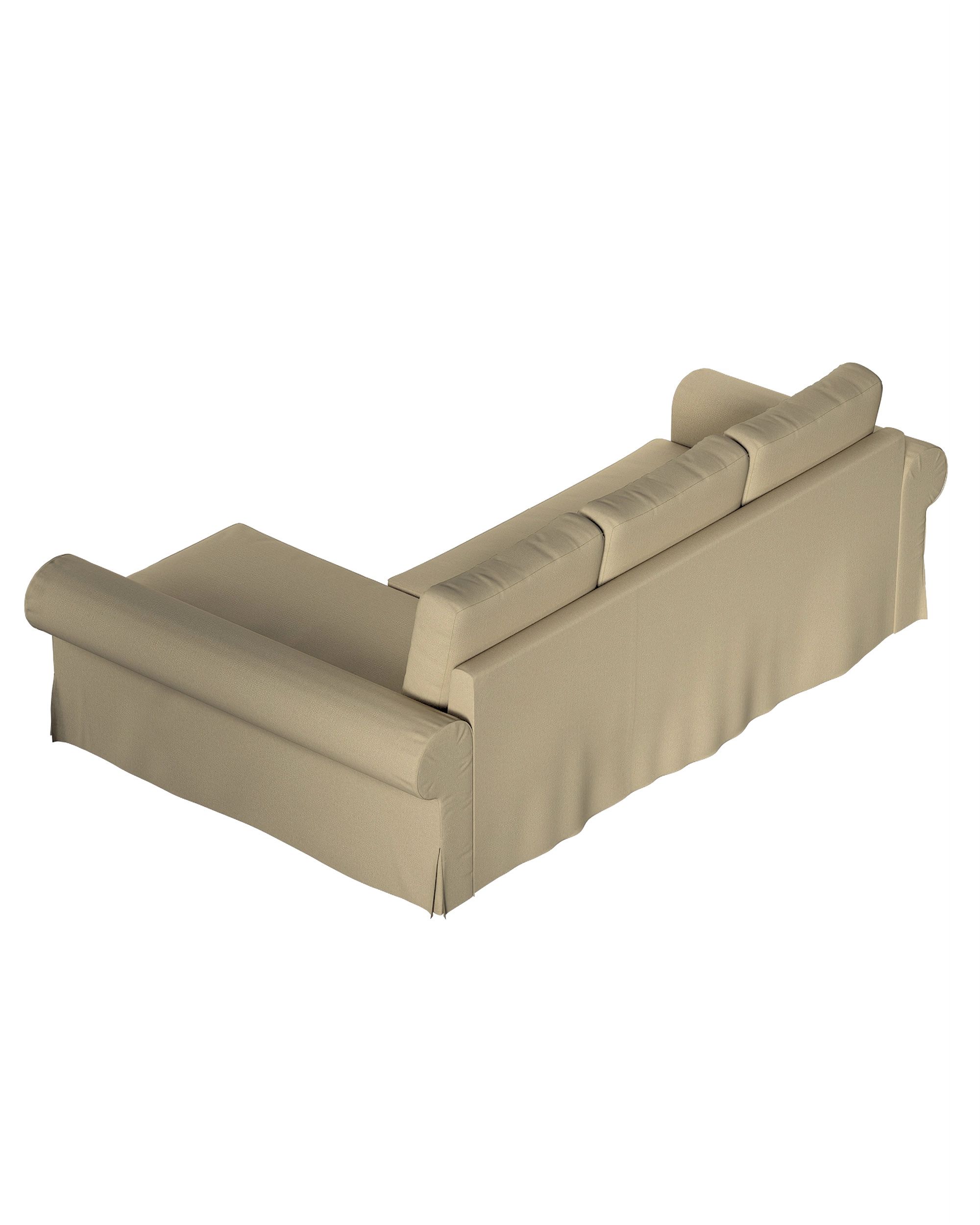 Backabro sofa bed with chaise longue cover colour green fabric structured (hover)