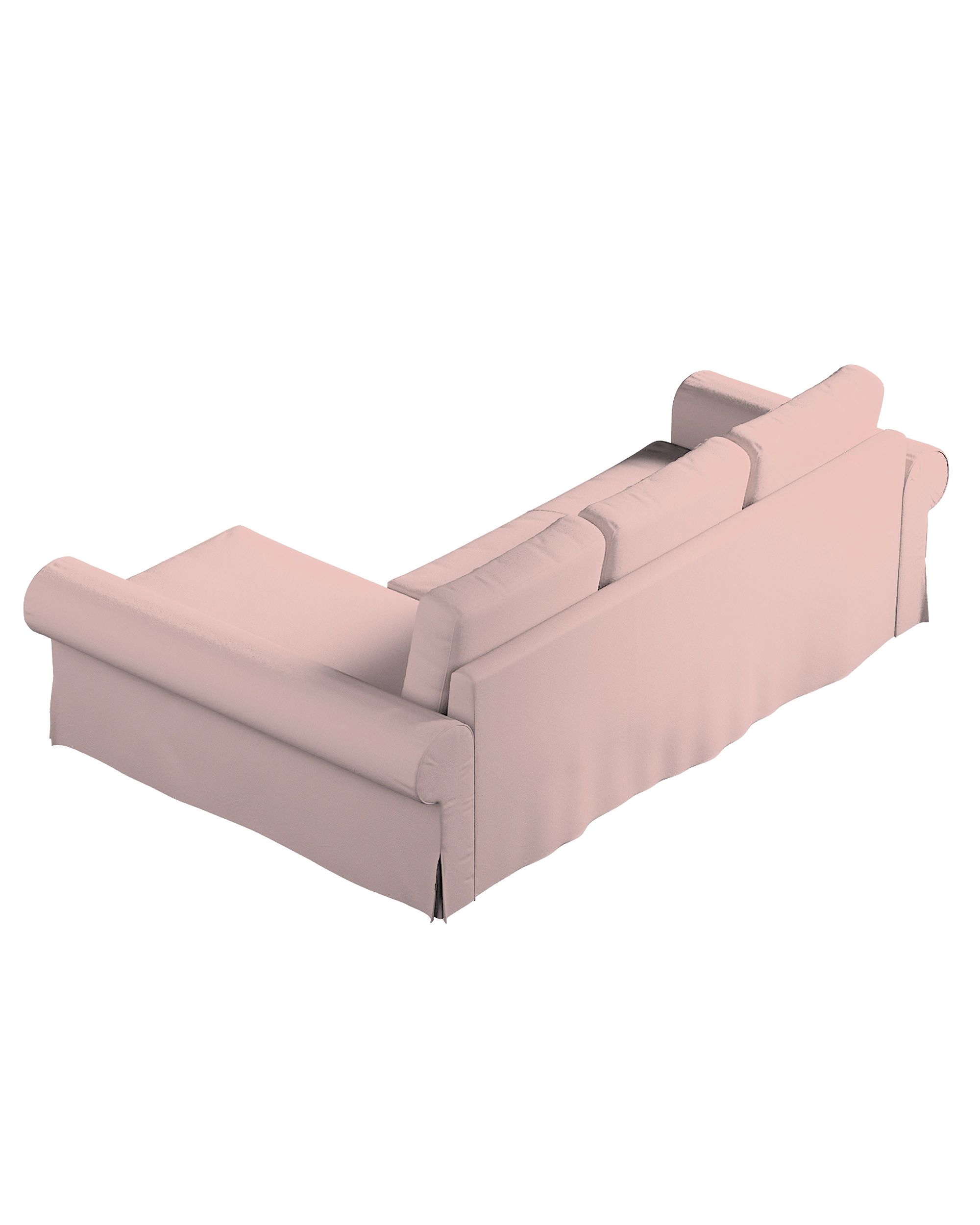Backabro sofa bed with chaise longue cover colour pink fabric structured (hover)