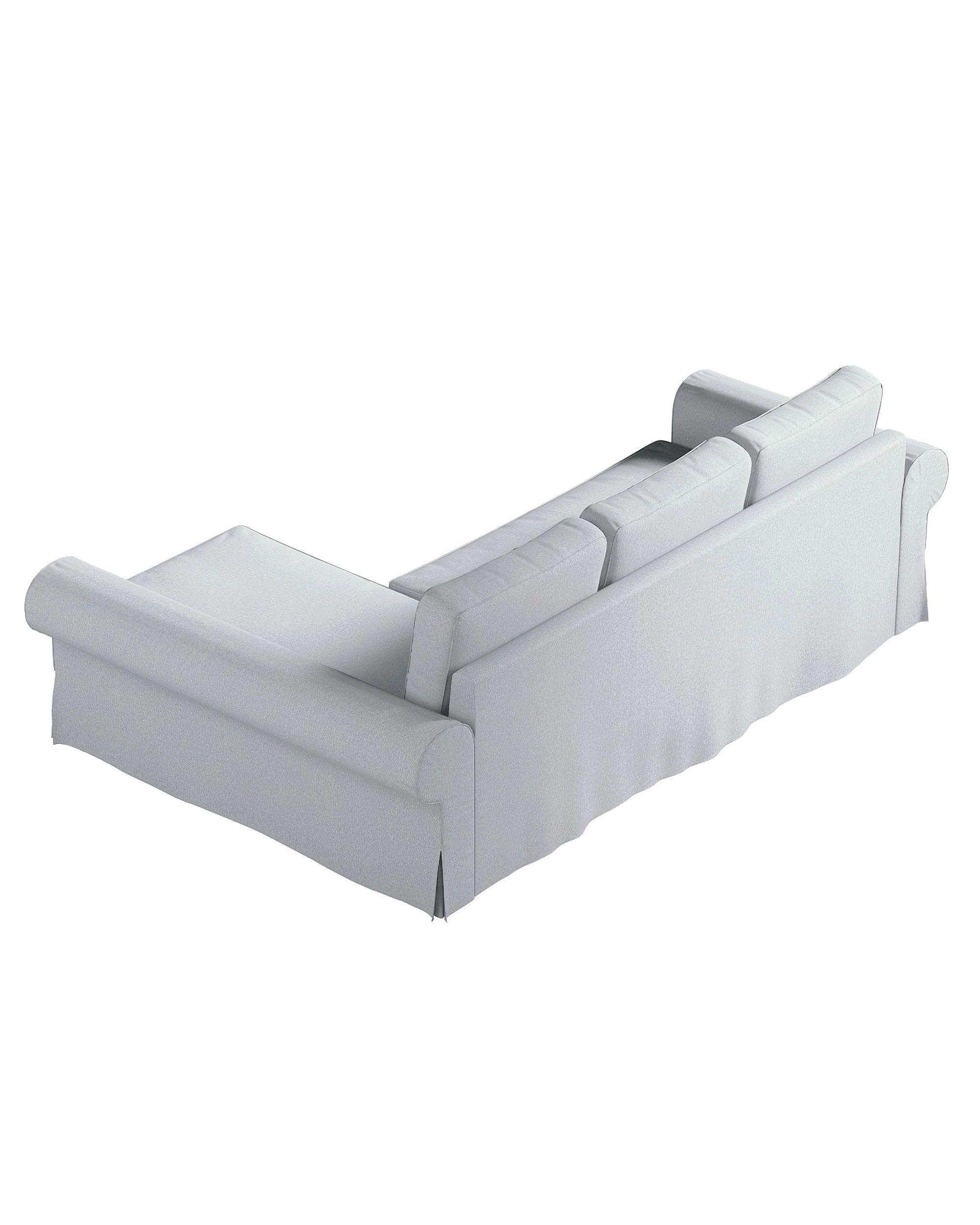 Backabro sofa bed with chaise longue cover colour grey fabric structured (hover)