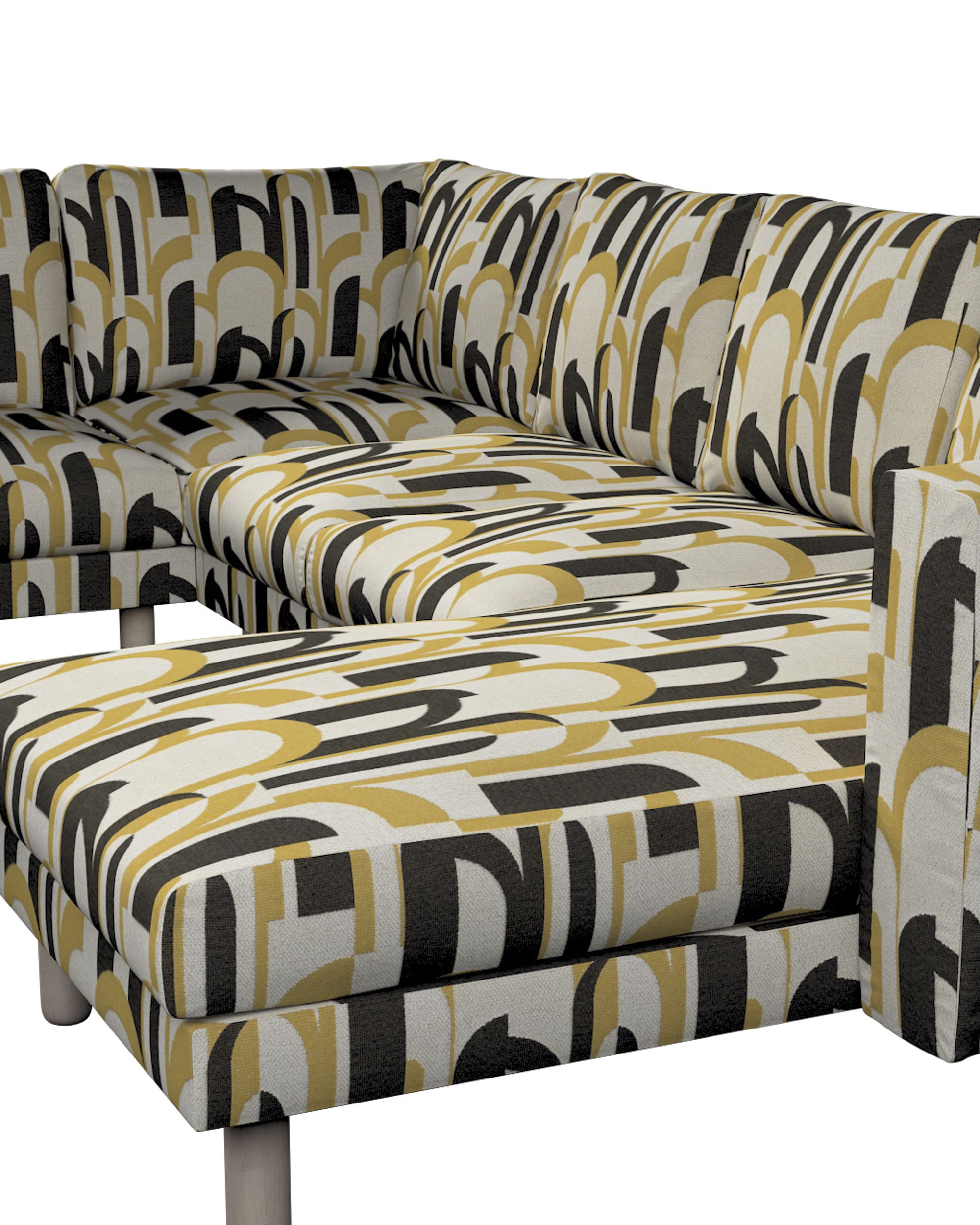 Norsborg 5-seat corner sofa with chaise longue cover colour multicolour fabric structured, patterned (hover)