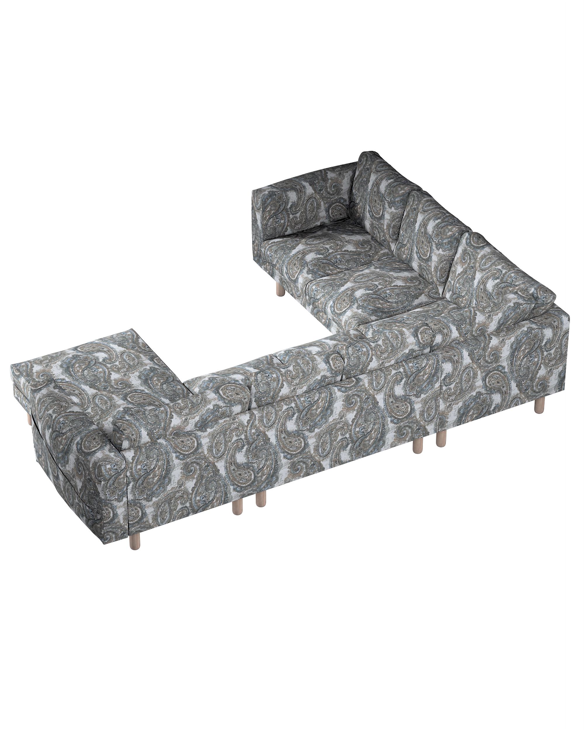 Norsborg 5-seat corner sofa with chaise longue cover colour multicolour fabric structured, patterned (hover)