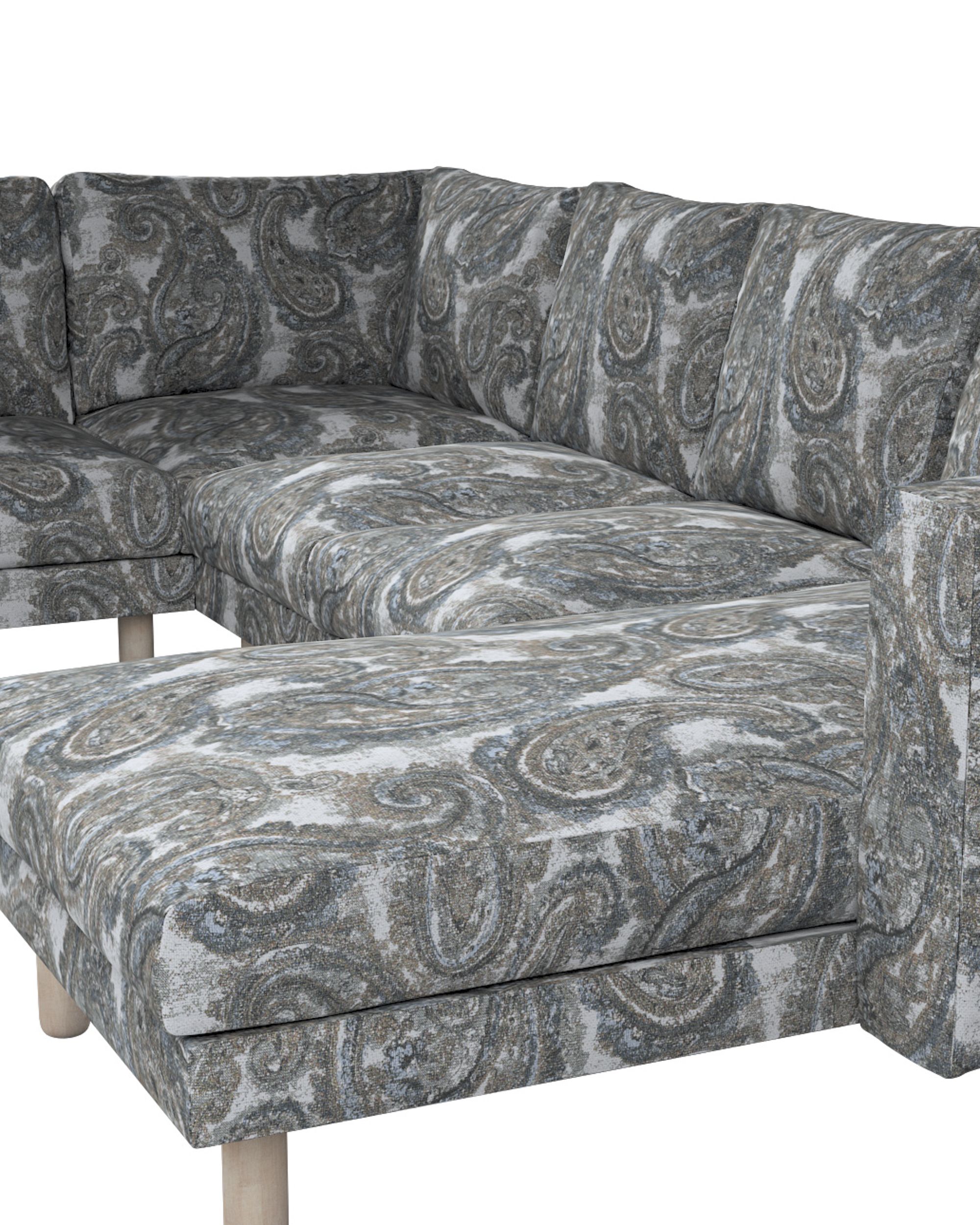 Norsborg 5-seat corner sofa with chaise longue cover colour multicolour fabric structured, patterned (hover)
