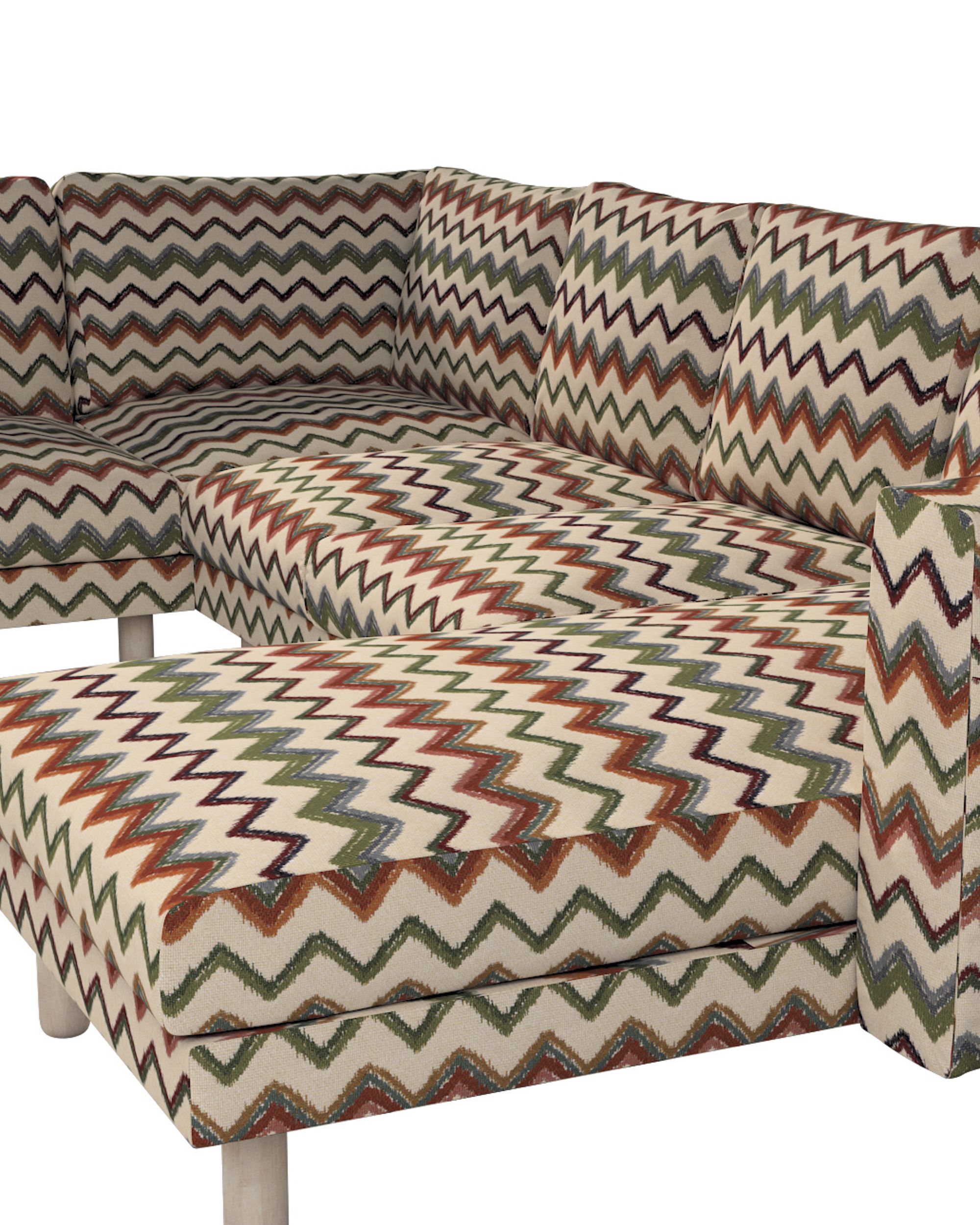Norsborg 5-seat corner sofa with chaise longue cover colour multicolour fabric structured, patterned (hover)