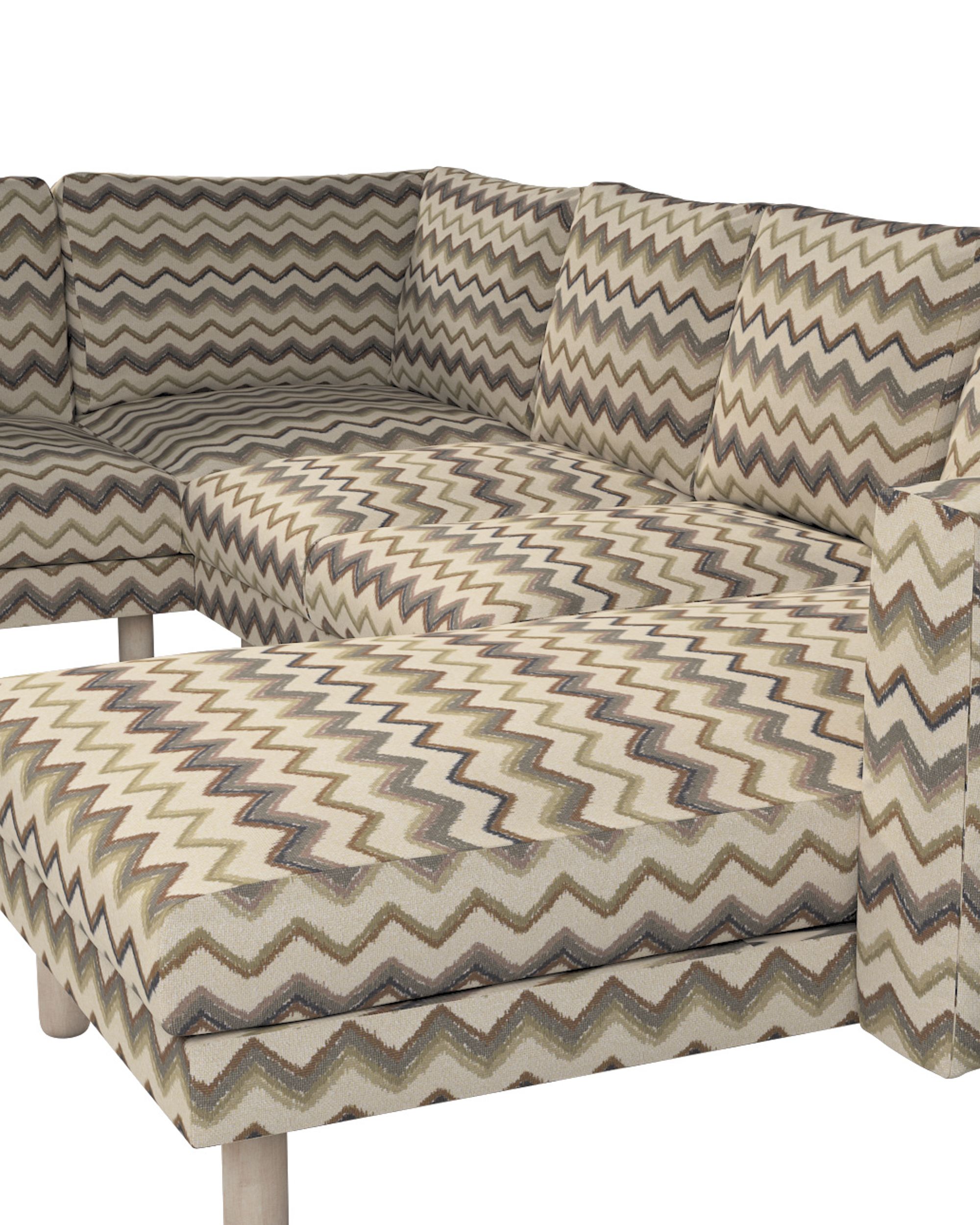 Norsborg 5-seat corner sofa with chaise longue cover colour beige fabric structured, patterned (hover)
