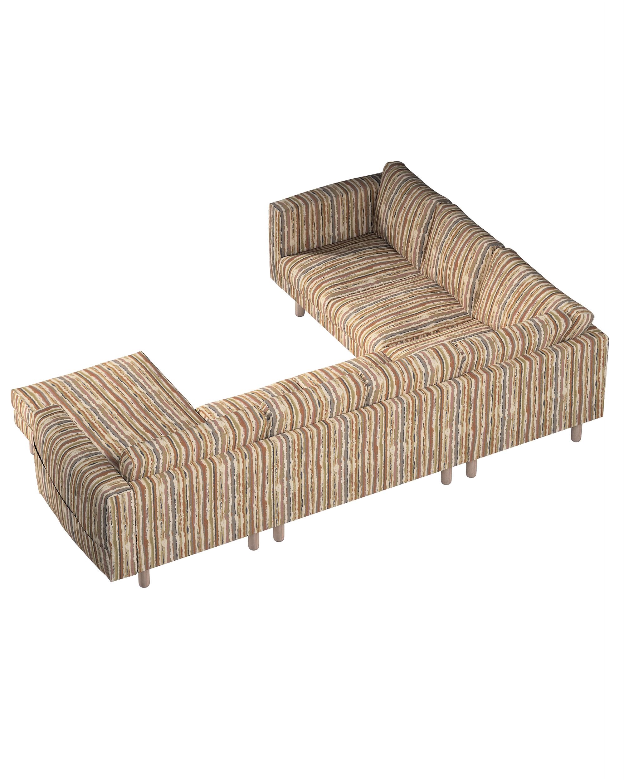 Norsborg 5-seat corner sofa with chaise longue cover colour beige fabric structured, patterned (hover)