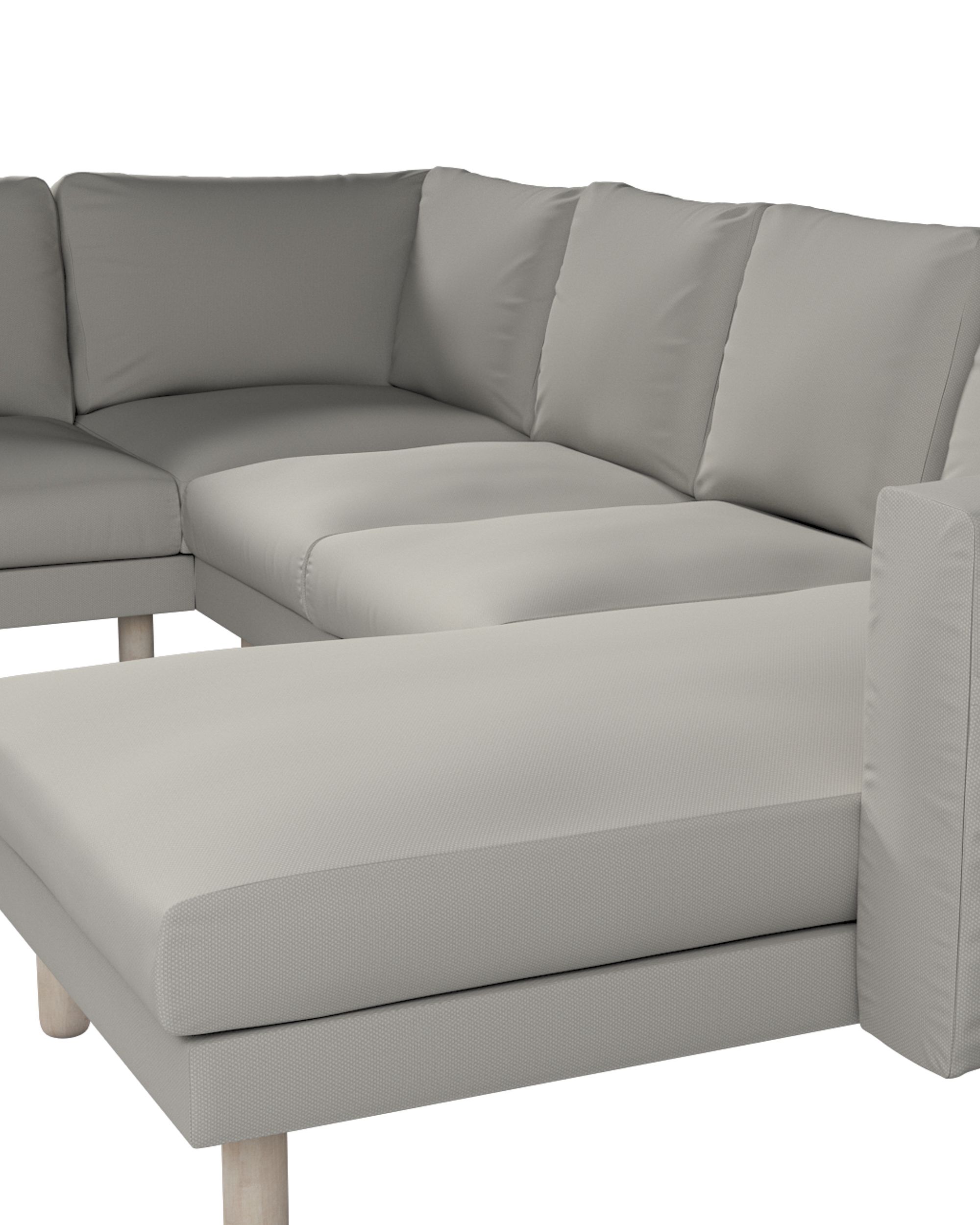 Norsborg 5-seat corner sofa with chaise longue cover colour grey fabric structured (hover)
