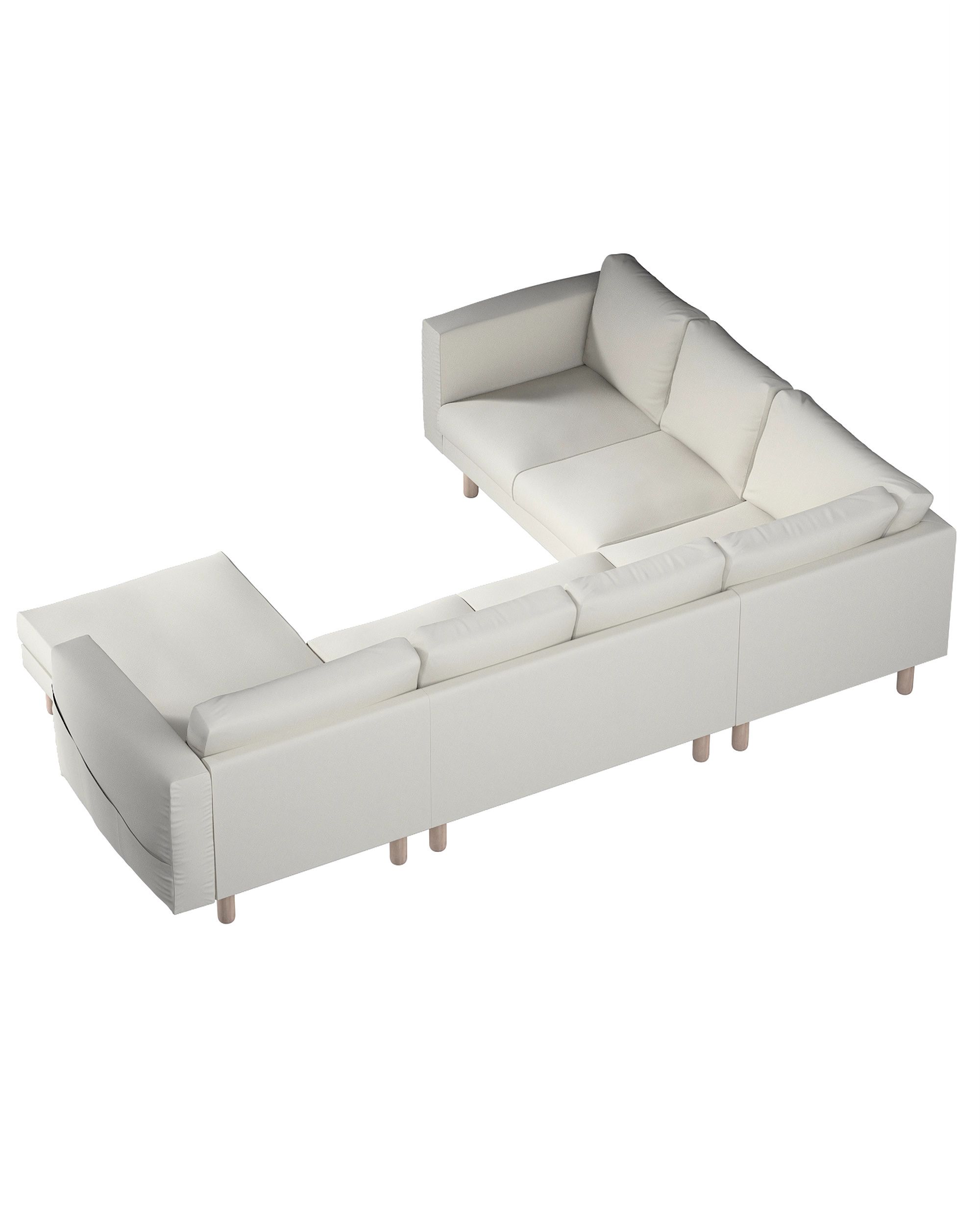 Norsborg 5-seat corner sofa with chaise longue cover colour grey fabric structured (hover)