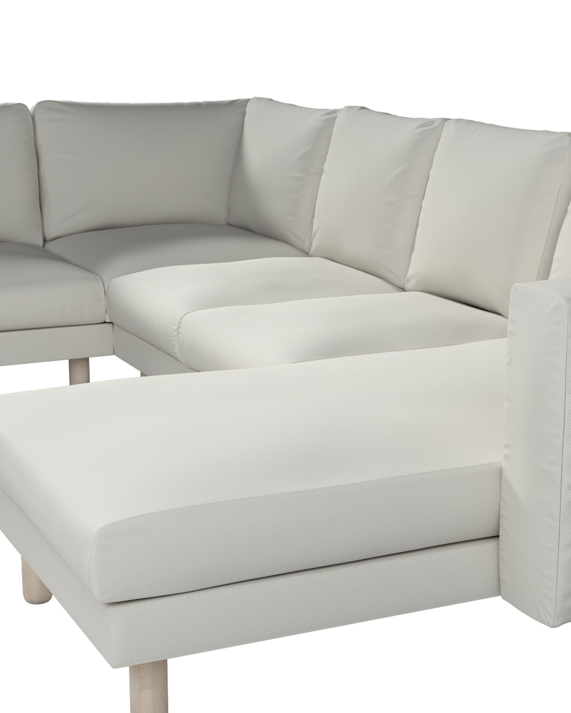 Norsborg 5-seat corner sofa with chaise longue cover colour grey fabric structured (hover)