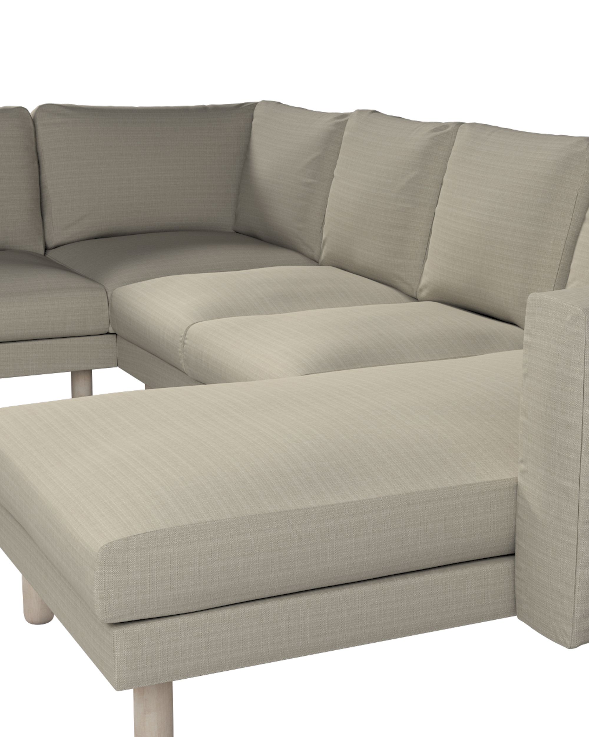 Norsborg 5-seat corner sofa with chaise longue cover colour beige fabric structured (hover)