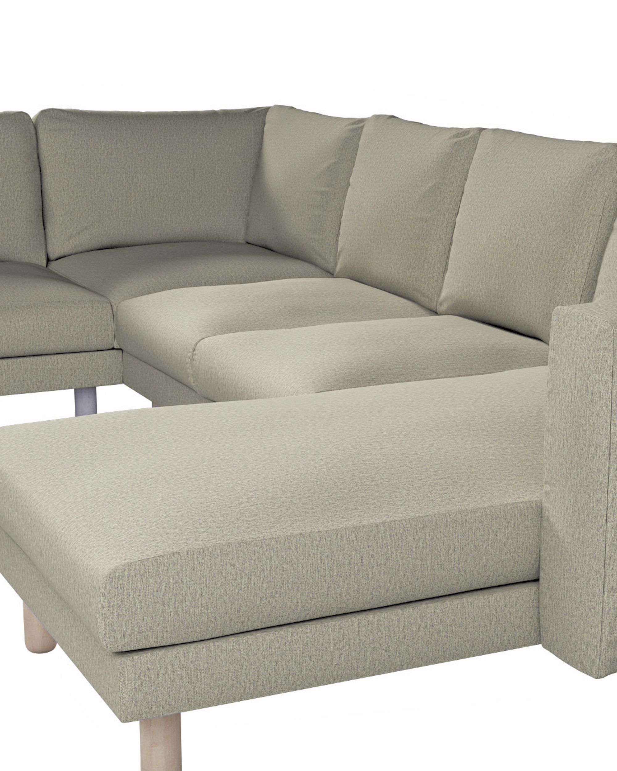Norsborg 5-seat corner sofa with chaise longue cover colour beige fabric structured (hover)