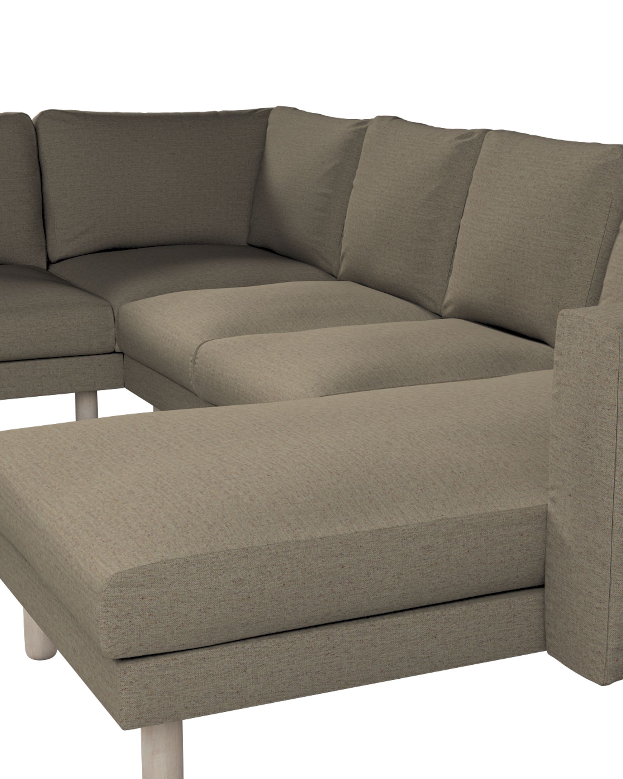 Norsborg 5-seat corner sofa with chaise longue cover colour beige fabric structured (hover)