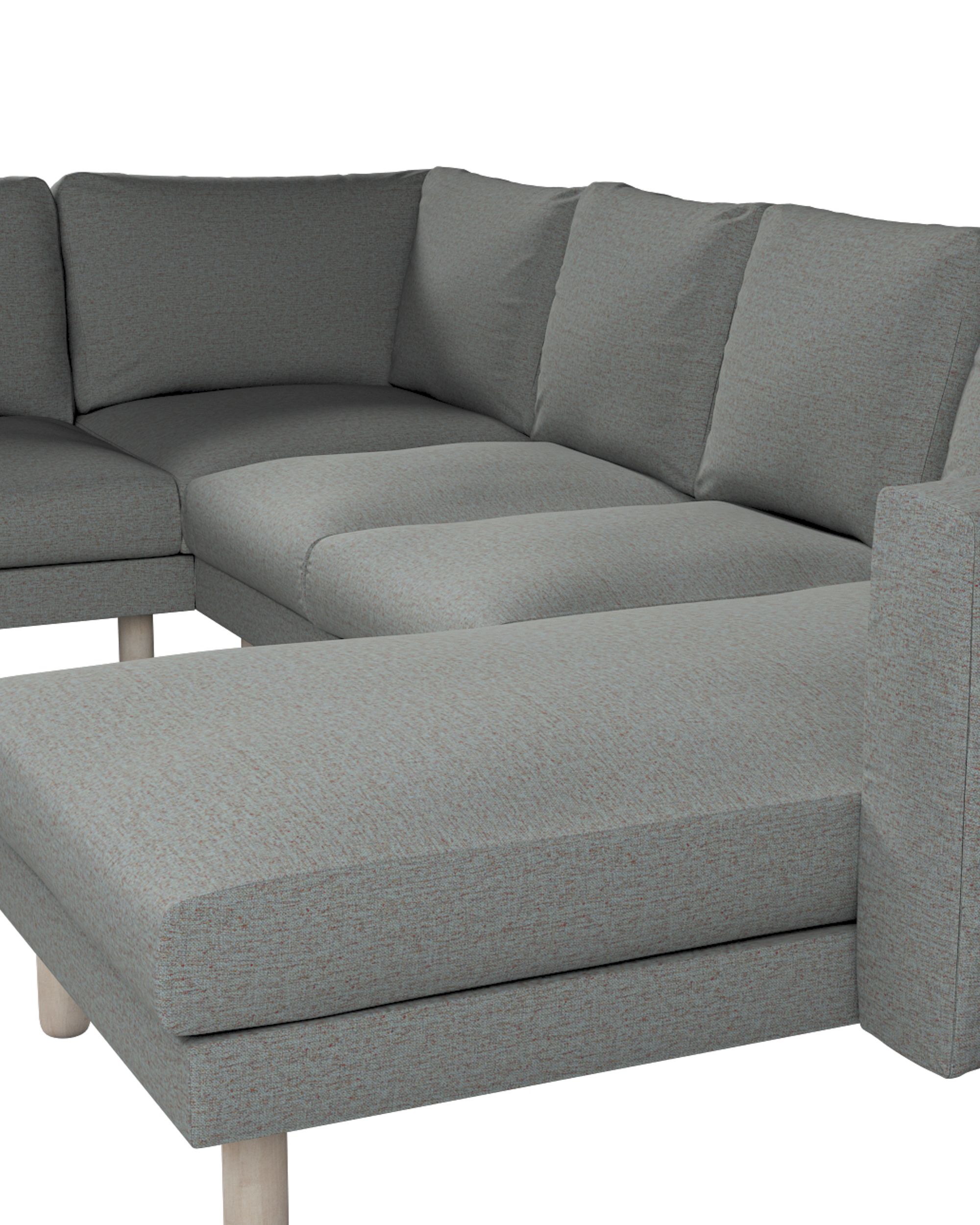 Norsborg 5-seat corner sofa with chaise longue cover colour blue fabric structured (hover)