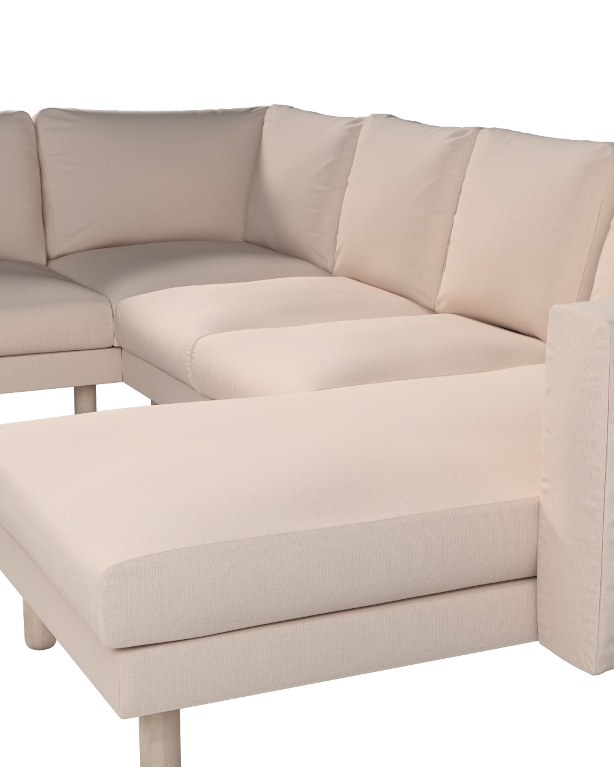 Norsborg 5-seat corner sofa with chaise longue cover colour pink fabric structured (hover)