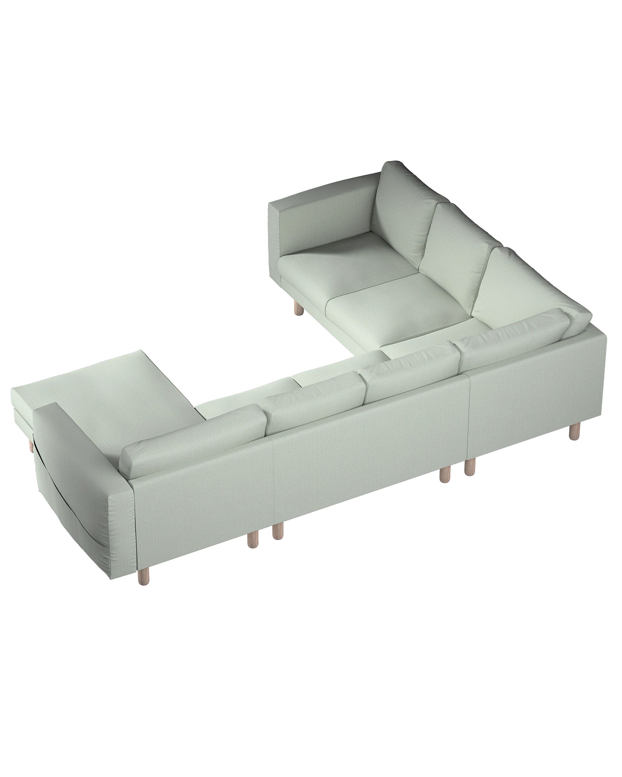 Norsborg 5-seat corner sofa with chaise longue cover colour blue fabric structured (hover)