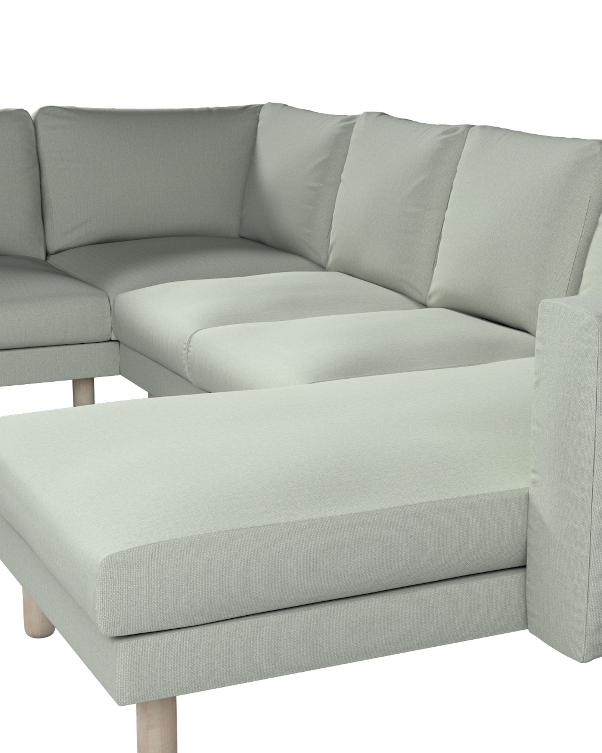 Norsborg 5-seat corner sofa with chaise longue cover colour blue fabric structured (hover)