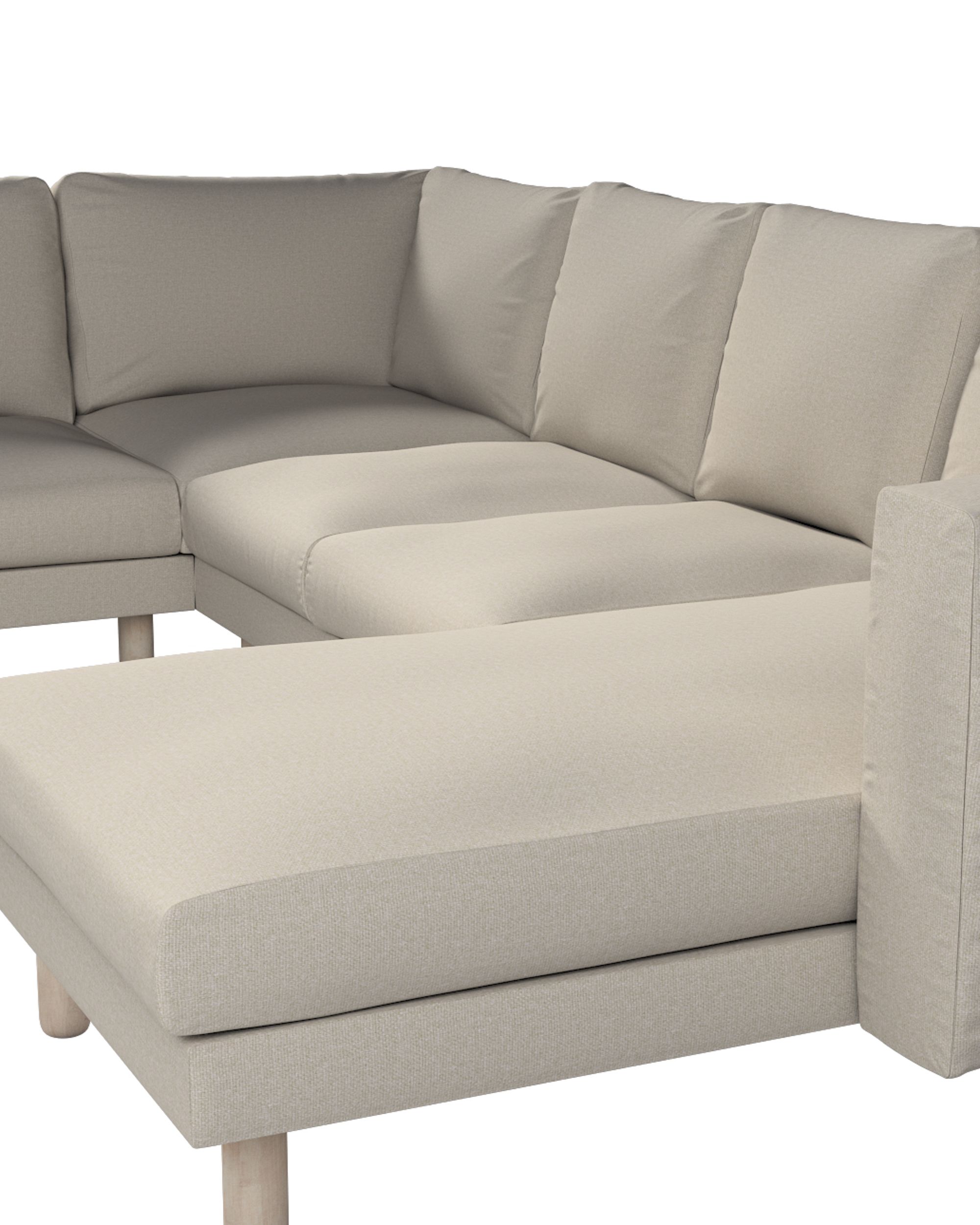 Norsborg 5-seat corner sofa with chaise longue cover colour grey fabric structured (hover)