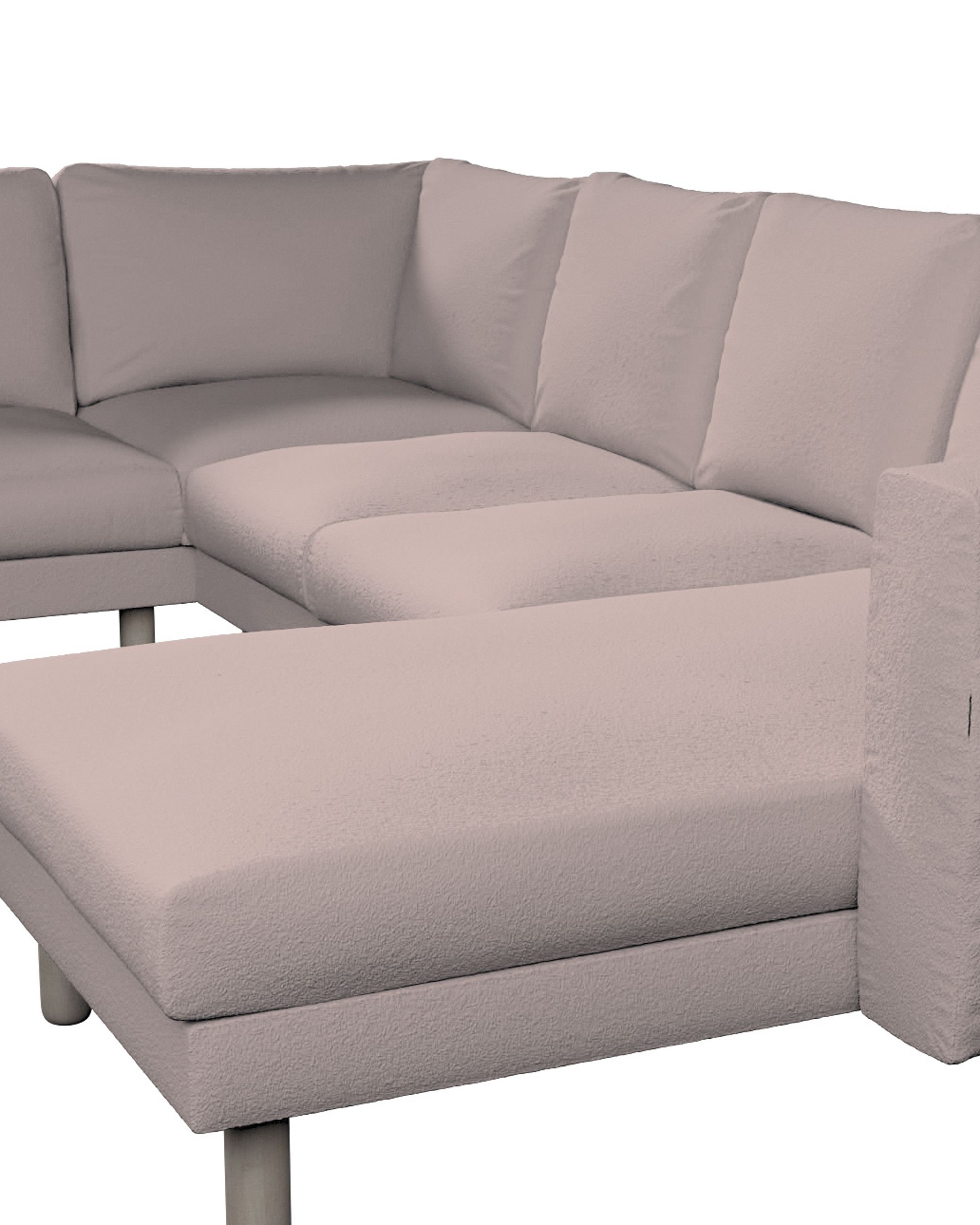 Norsborg 5-seat corner sofa with chaise longue cover colour pink fabric structured (hover)