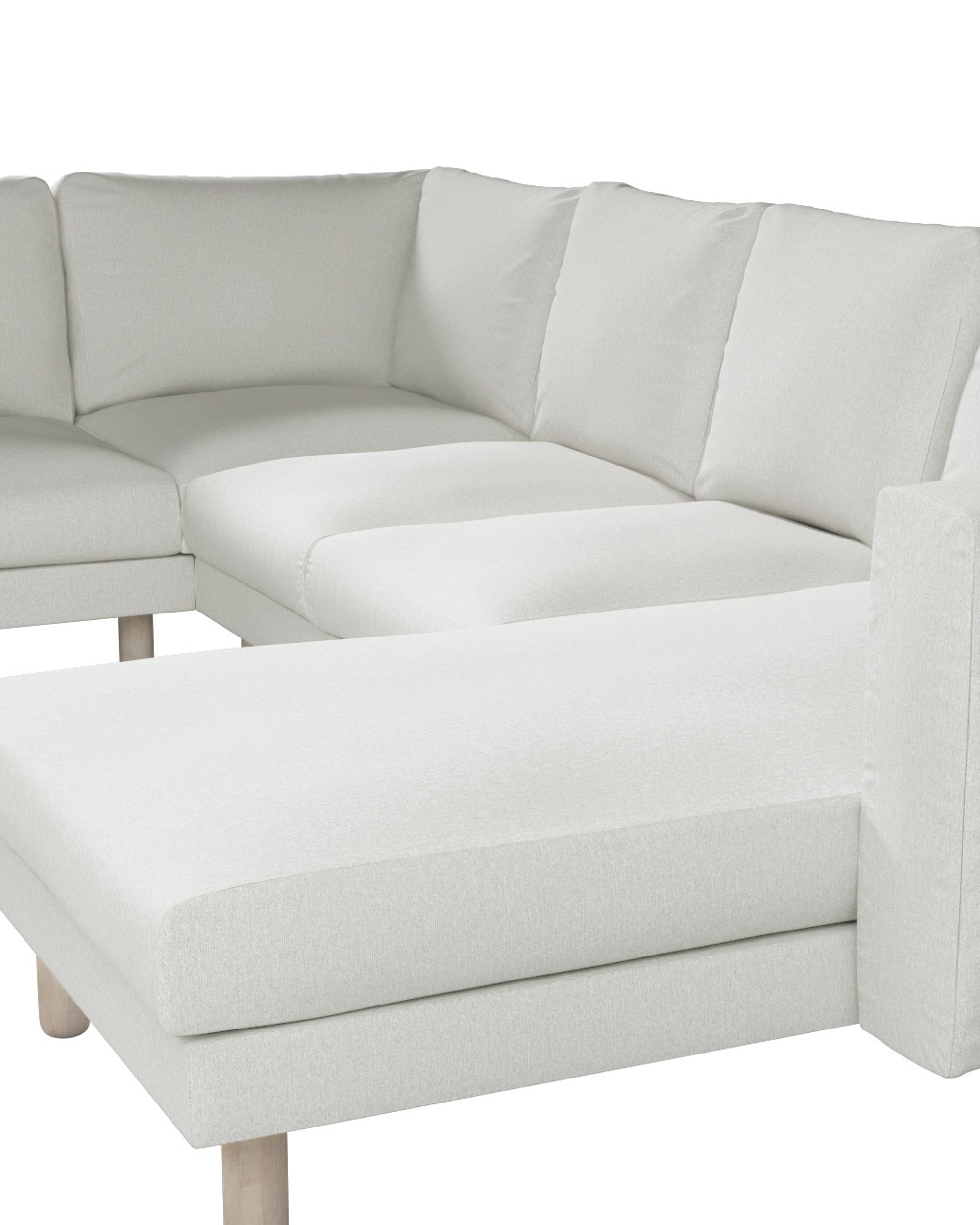 Norsborg 5-seat corner sofa with chaise longue cover colour cream fabric structured (hover)