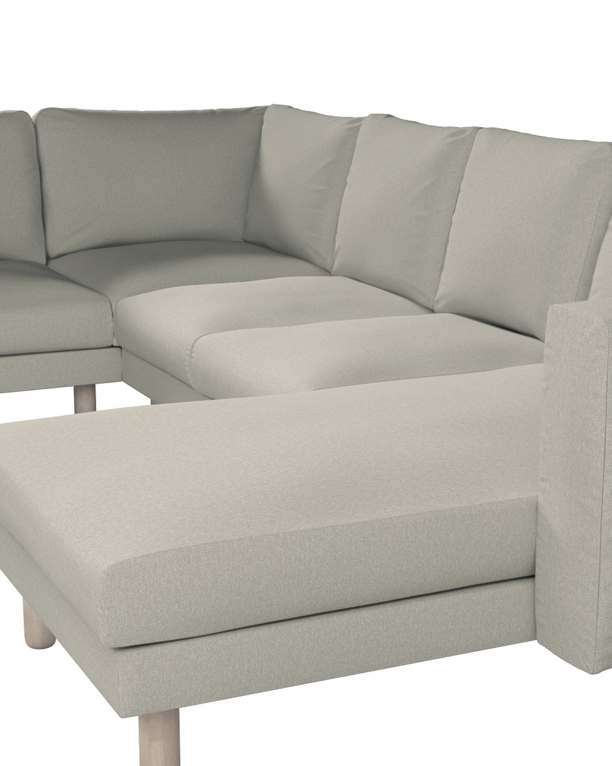 Norsborg 5-seat corner sofa with chaise longue cover colour beige fabric structured (hover)