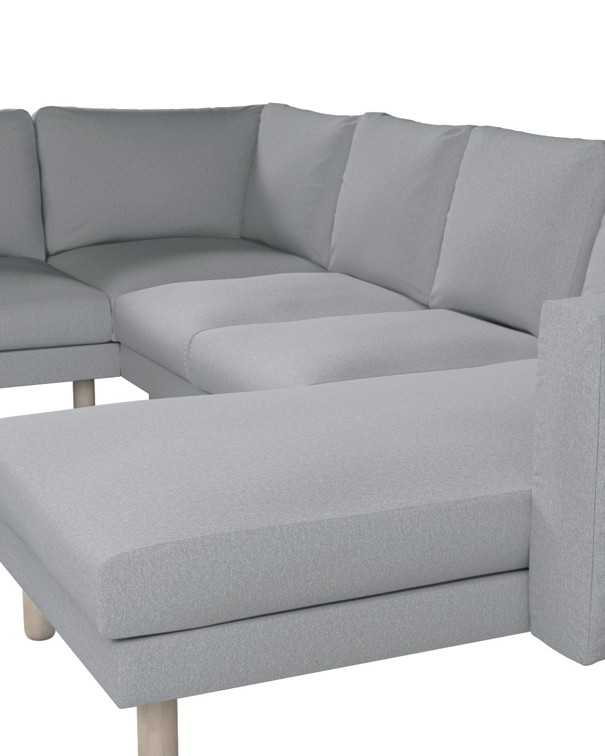 Norsborg 5-seat corner sofa with chaise longue cover colour grey fabric structured (hover)